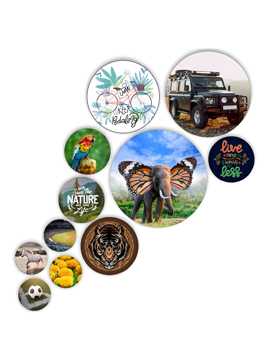 CVANU 8-Pcs Blue & Green 8 Pieces Abstract Painted Round Shape Wooden Wall Hangings
CVANU 8-Pcs Blue & Green 8 Pieces Abstract Painted Round Shape Wooden Wall Hangings