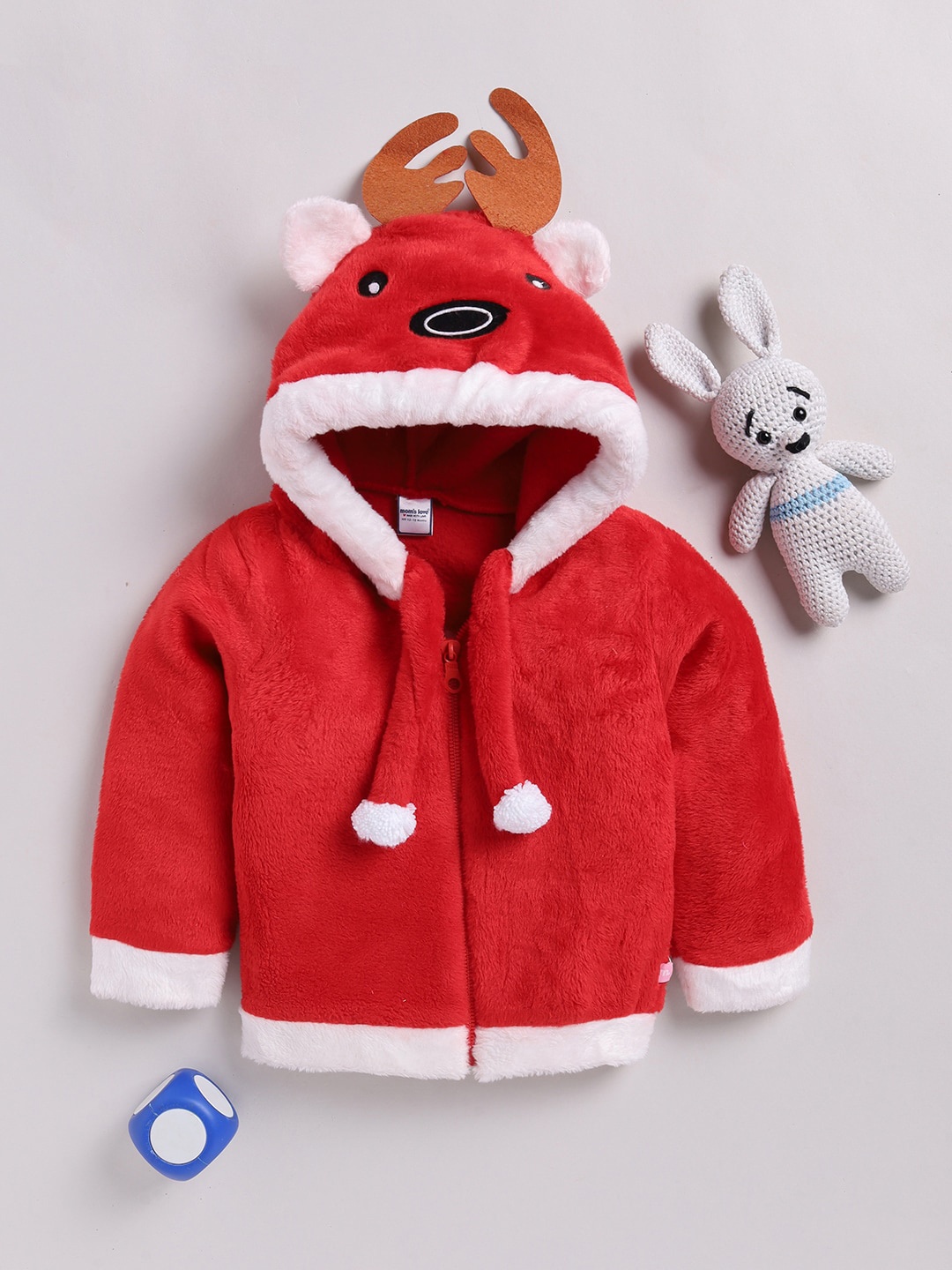 Moms Love Girls Fleece Faux Fur Trim Detail Lightweight Open Front Jacket With Pom Pom, Red
Moms Love Girls Fleece Faux Fur Trim Detail Lightweight Open Front Jacket With Pom Pom, Red