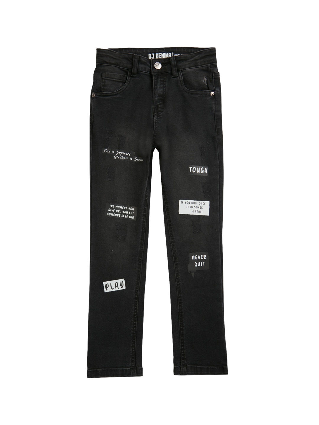 Gini and Jony Boys Black Mildly Distressed Light Fade Printed Cotton Jeans
Gini and Jony Boys Black Mildly Distressed Light Fade Printed Cotton Jeans