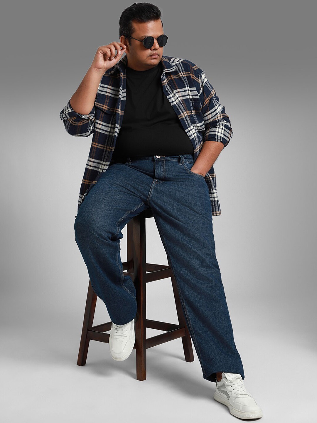 Freeform by High Star Men Plus Size Straight Fit Clean Look Pure Cotton Jeans, Blue
Freeform by High Star Men Plus Size Straight Fit Clean Look Pure Cotton Jeans, Blue