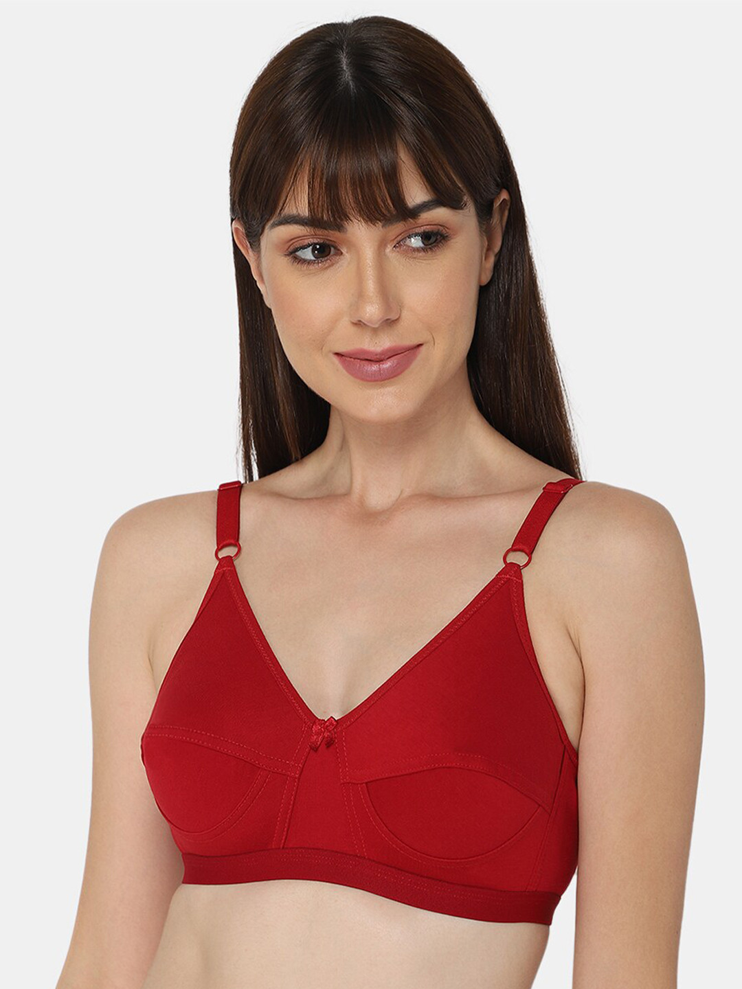 intimacy LINGERIE Medium Coverage Cotton Everyday Bra With All Day Comfort, Red 
intimacy LINGERIE Medium Coverage Cotton Everyday Bra With All Day Comfort, Red