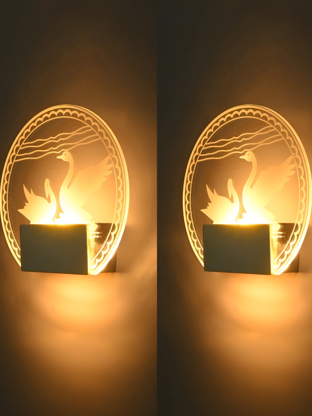Afast Transparent 2 Pieces Acrylic Wall Lamps