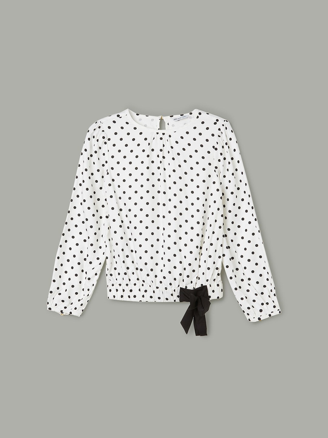Fame Forever by Lifestyle Girls Polka Dot Printed Round Neck Long Sleeves Regular Top, White
Fame Forever by Lifestyle Girls Polka Dot Printed Round Neck Long Sleeves Regular Top, White