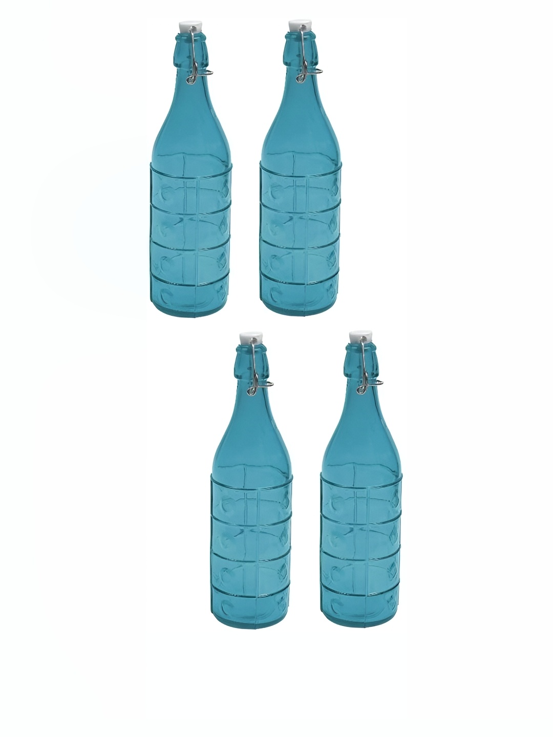 Afast Blue 4 Pieces Glass Water Bottle