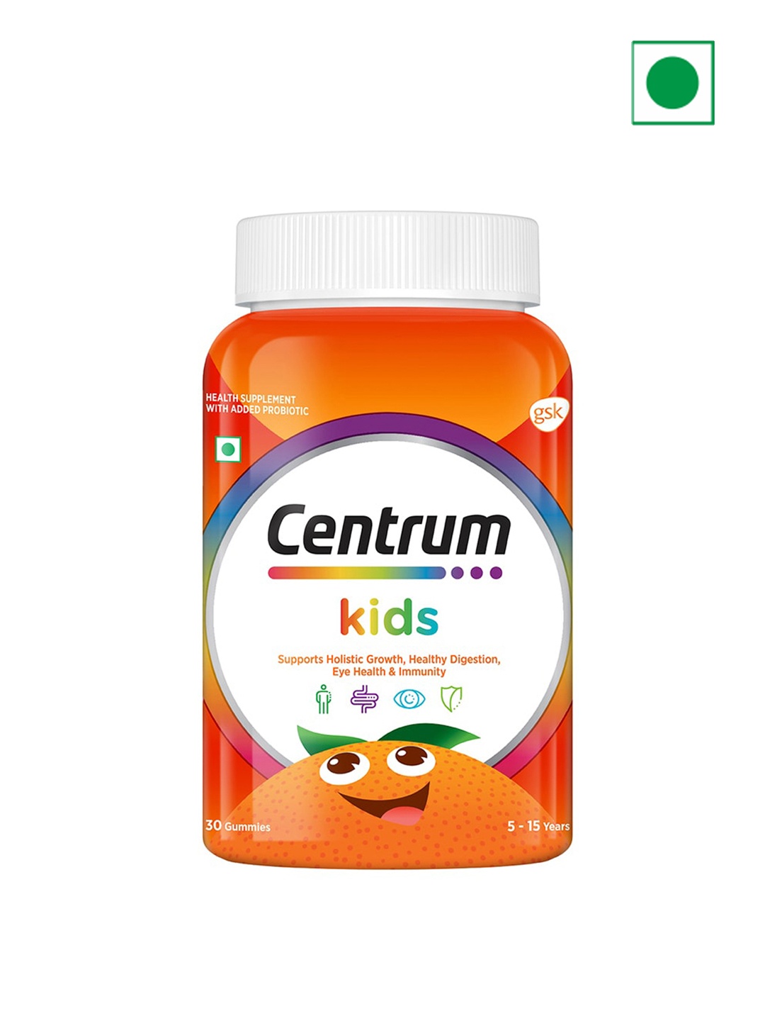 Centrum Kids Multivitamin Gummies With Probiotic Extract & Vitamin C - 30 Gummies, Orange
Centrum Kids Multivitamin Gummies With Probiotic Extract & Vitamin C - 30 Gummies, Orange