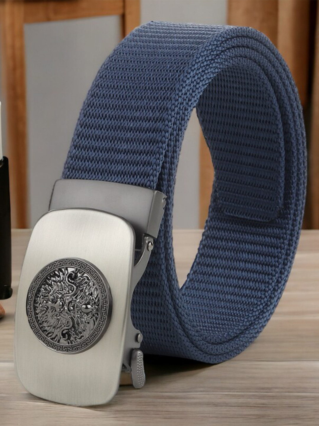 Kastner Men Textured Canvas Belt, Navy blue
Kastner Men Textured Canvas Belt, Navy blue