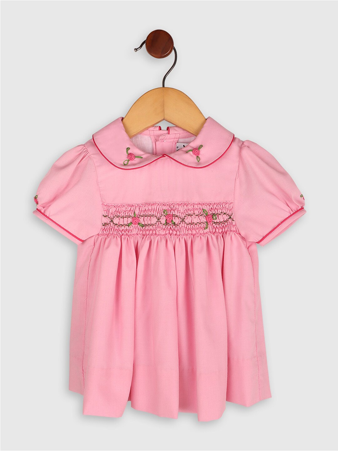 BAESD Girls Floral Embroidered Peter Pan Collar Smocked Fit & Flare Dress, Pink
BAESD Girls Floral Embroidered Peter Pan Collar Smocked Fit & Flare Dress, Pink