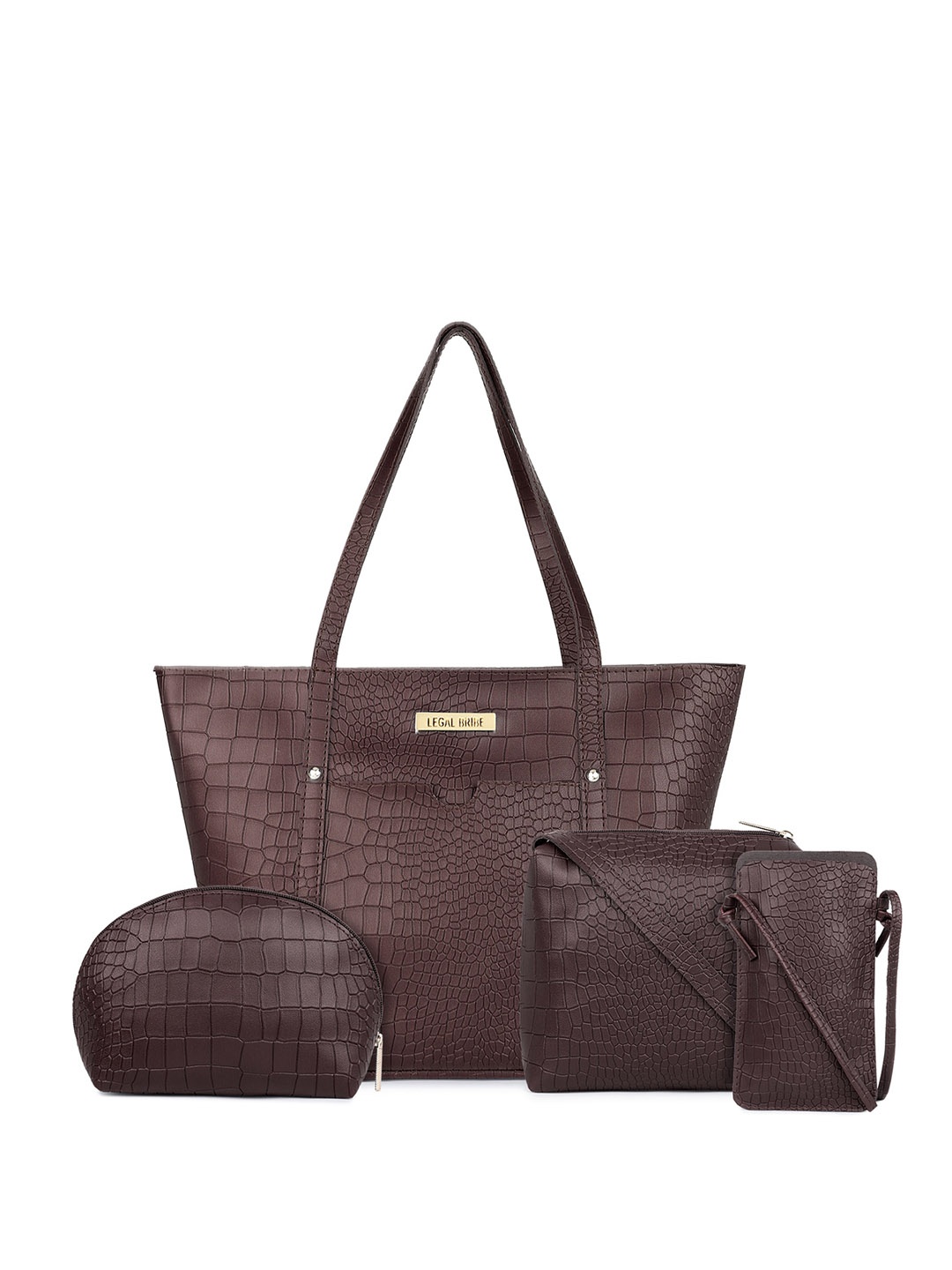 LEGAL BRIBE Brown Animal Textured PU Oversized Structured Shoulder Bag with Cut Work
LEGAL BRIBE Brown Animal Textured PU Oversized Structured Shoulder Bag with Cut Work