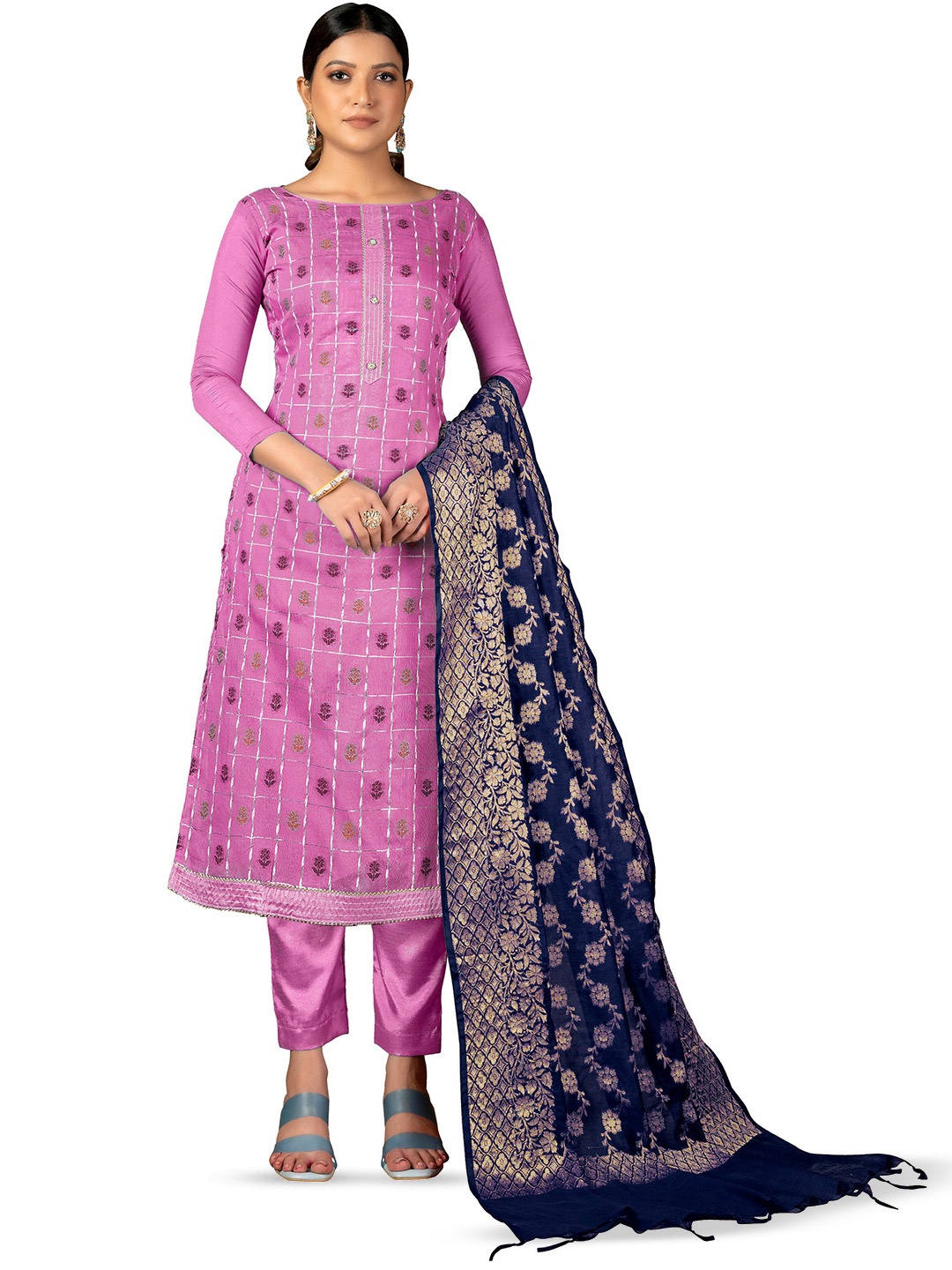MANVAA Ethnic Motifs Woven Designed Banarasi Jacquard Unstitched Dress Material, Pink
MANVAA Ethnic Motifs Woven Designed Banarasi Jacquard Unstitched Dress Material, Pink