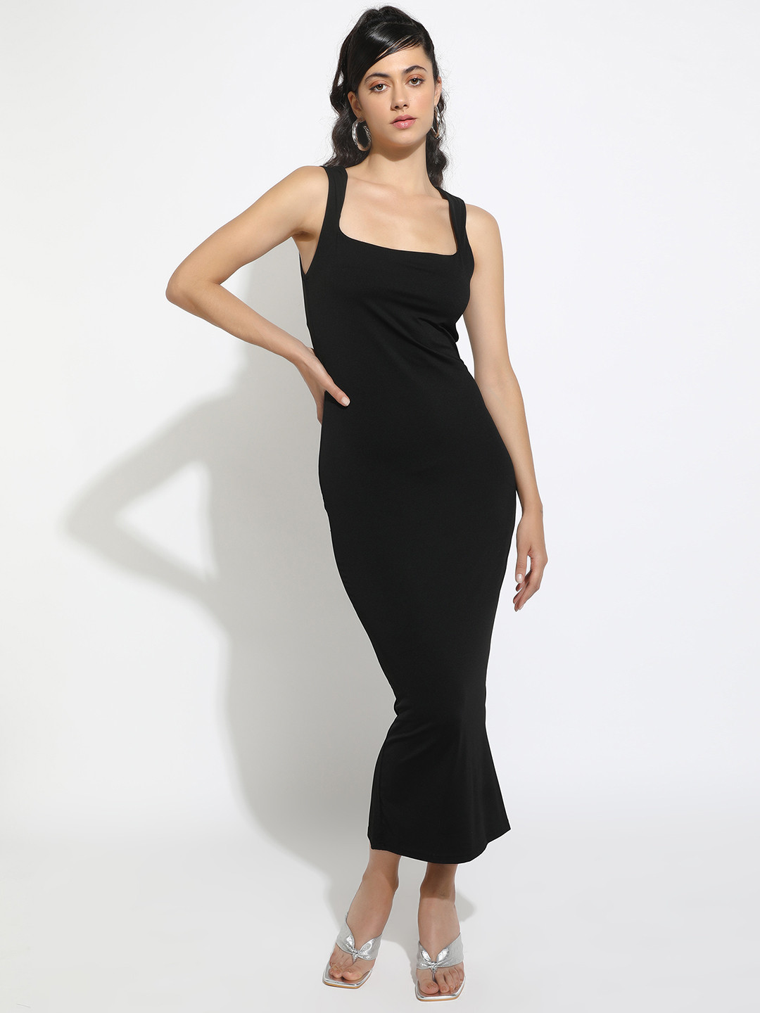 LULU & SKY Shoulder Strap Sheath Dress, Black 
LULU & SKY Shoulder Strap Sheath Dress, Black