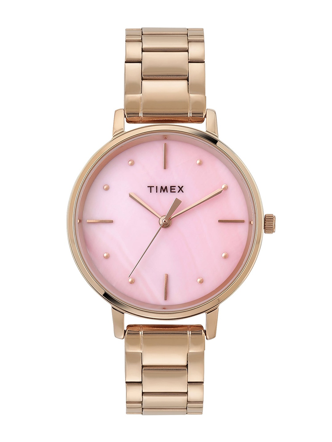 Timex Brass Dial & Rose Gold Toned Stainless Steel Straps Analogue Watch TWEL15807, Off white
Timex Brass Dial & Rose Gold Toned Stainless Steel Straps Analogue Watch TWEL15807, Off white