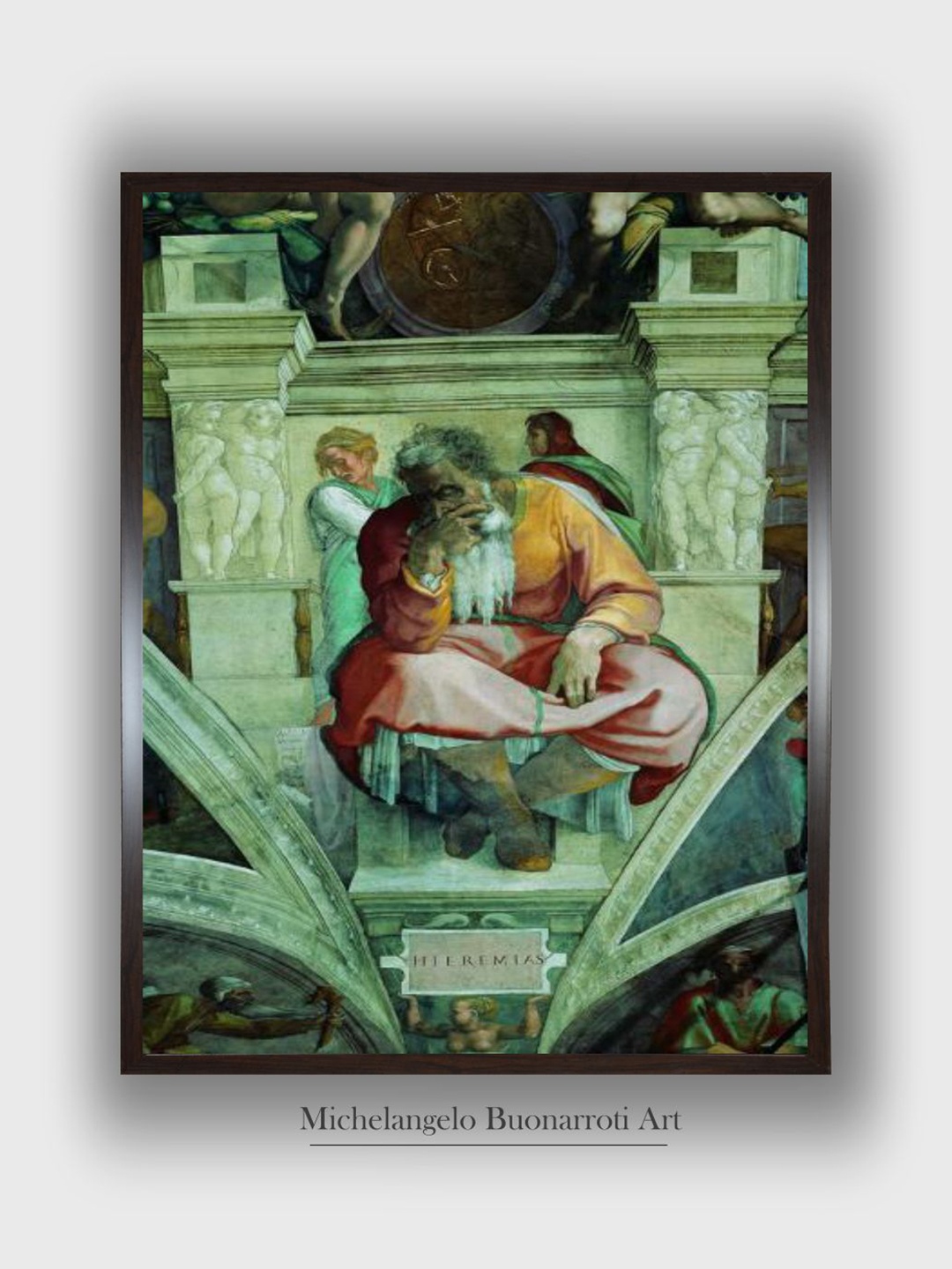 The Art House Green & Orange Sistine Chapel Ceiling Wooden Framed Canvas Painting Wall Art
The Art House Green & Orange Sistine Chapel Ceiling Wooden Framed Canvas Painting Wall Art