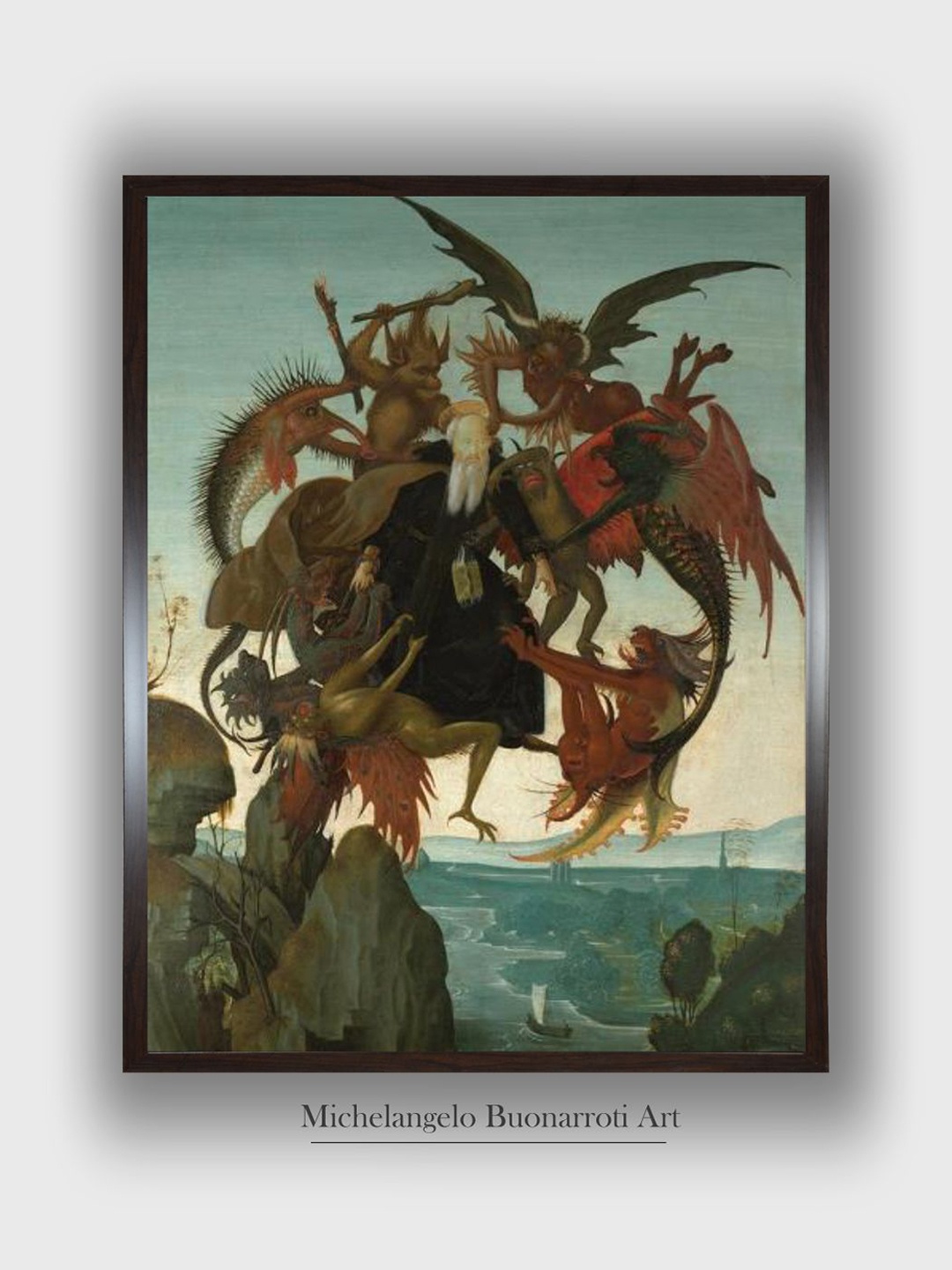 The Art House Brown The Torment of Saint Anthony Wooden Framed Canvas Painting Wall Art
The Art House Brown The Torment of Saint Anthony Wooden Framed Canvas Painting Wall Art