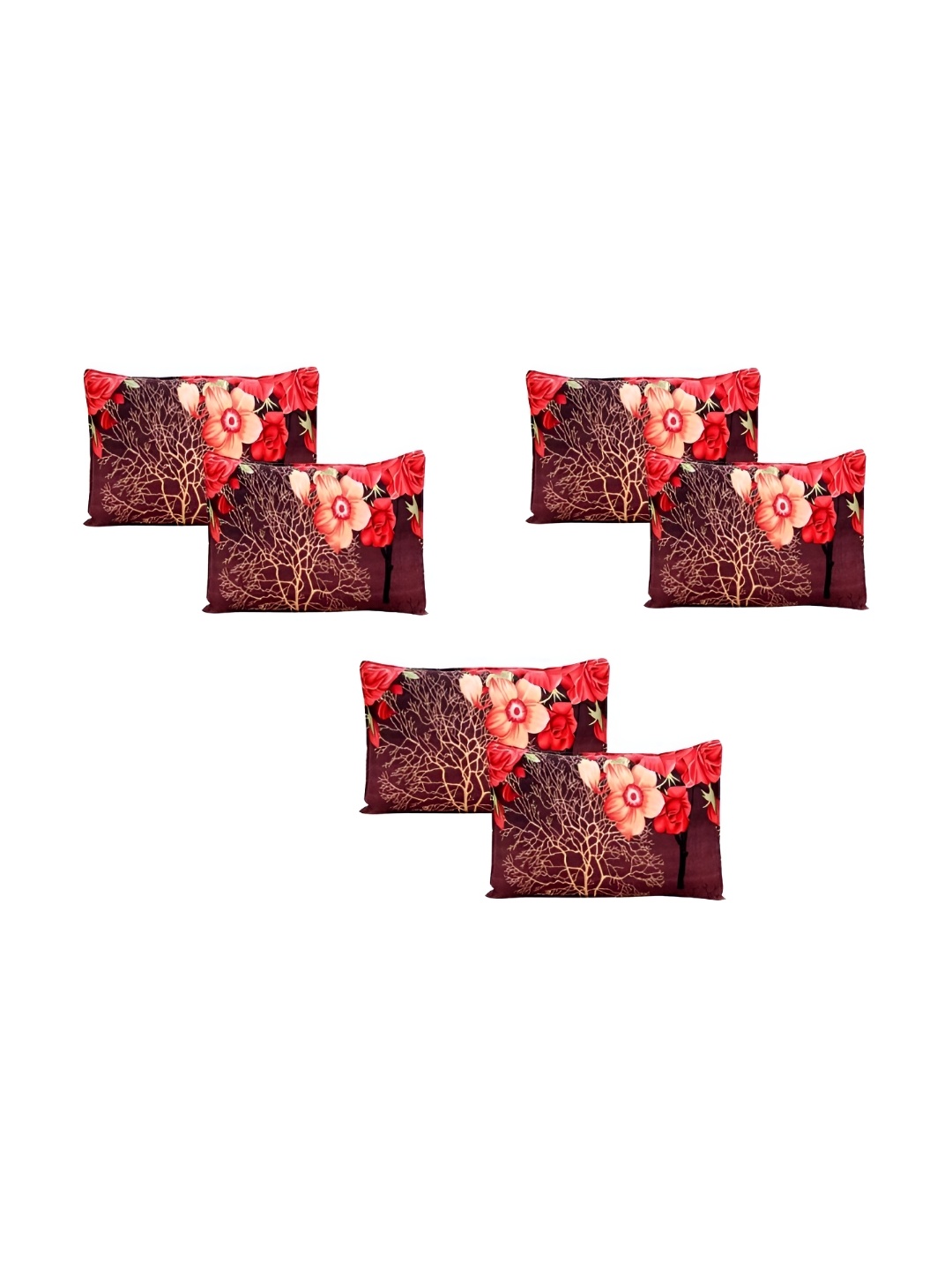 Supreme Home Collective Red & Brown Floral Printed 6 Pcs Cotton Rectangle Pillow Covers
Supreme Home Collective Red & Brown Floral Printed 6 Pcs Cotton Rectangle Pillow Covers