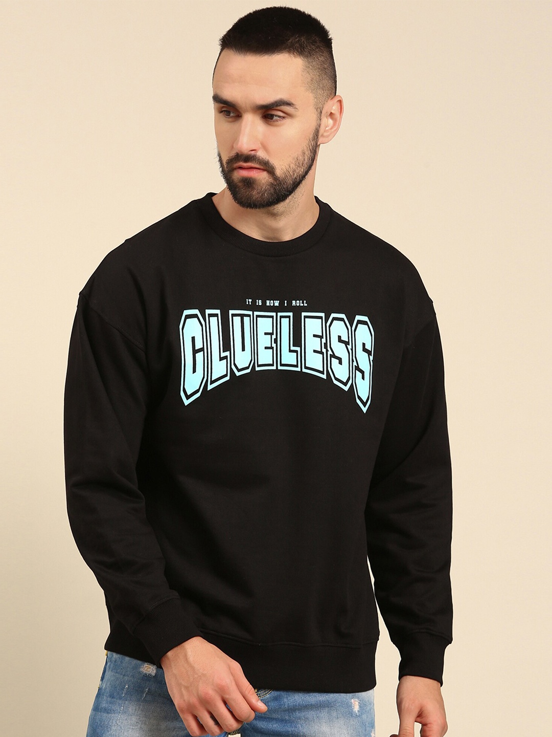 recast Typography Printed Oversized Drop shoulder Pure Cotton Pullover Sweatshirt, Black
recast Typography Printed Oversized Drop shoulder Pure Cotton Pullover Sweatshirt, Black