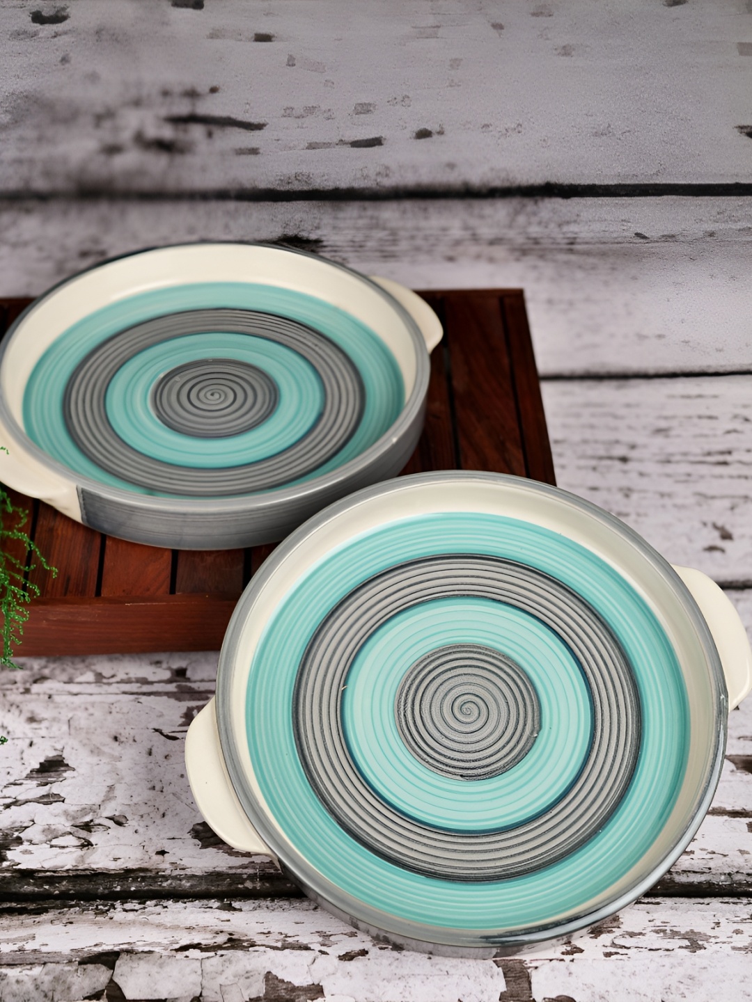 ARTYSTA BEAUTIFYING LIVES Green & White 2 Pcs Printed Ceramic Dishwasher Safe Food Platter
ARTYSTA BEAUTIFYING LIVES Green & White 2 Pcs Printed Ceramic Dishwasher Safe Food Platter