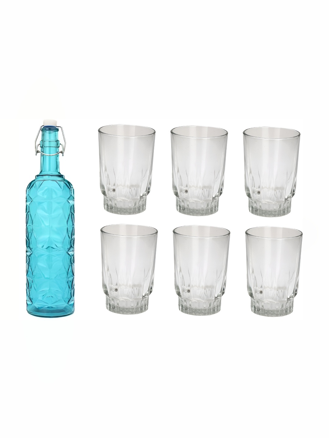 Afast Blue & Transparent 7 Pieces Glass Water or Juice Glass With Water Bottle Set 170 ml
Afast Blue & Transparent 7 Pieces Glass Water or Juice Glass With Water Bottle Set 170 ml