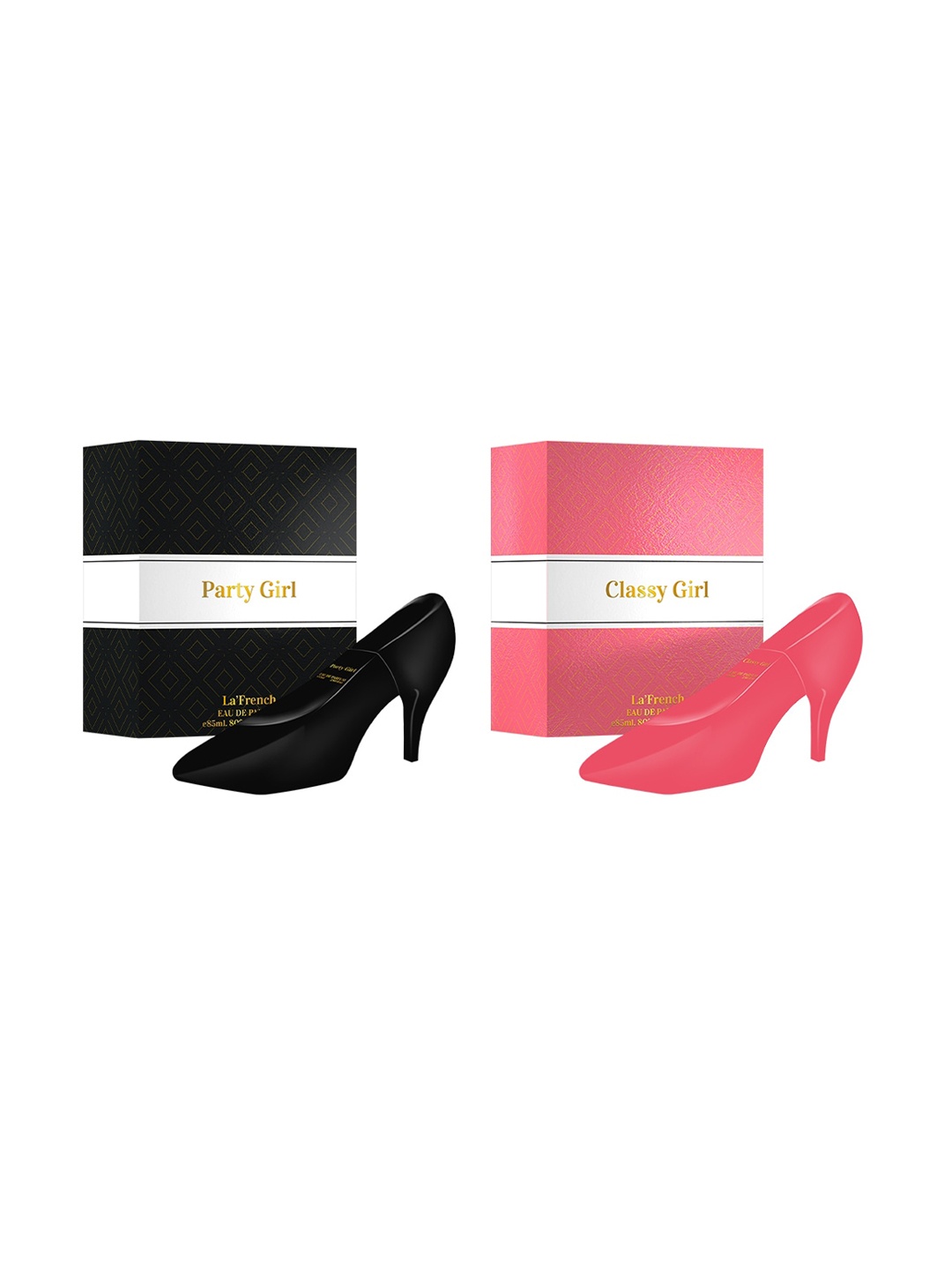 La French Women Set of Party Girl & Classy Girl Long Lasting Eau De Parfum - 85 ml each, Black
La French Women Set of Party Girl & Classy Girl Long Lasting Eau De Parfum - 85 ml each, Black