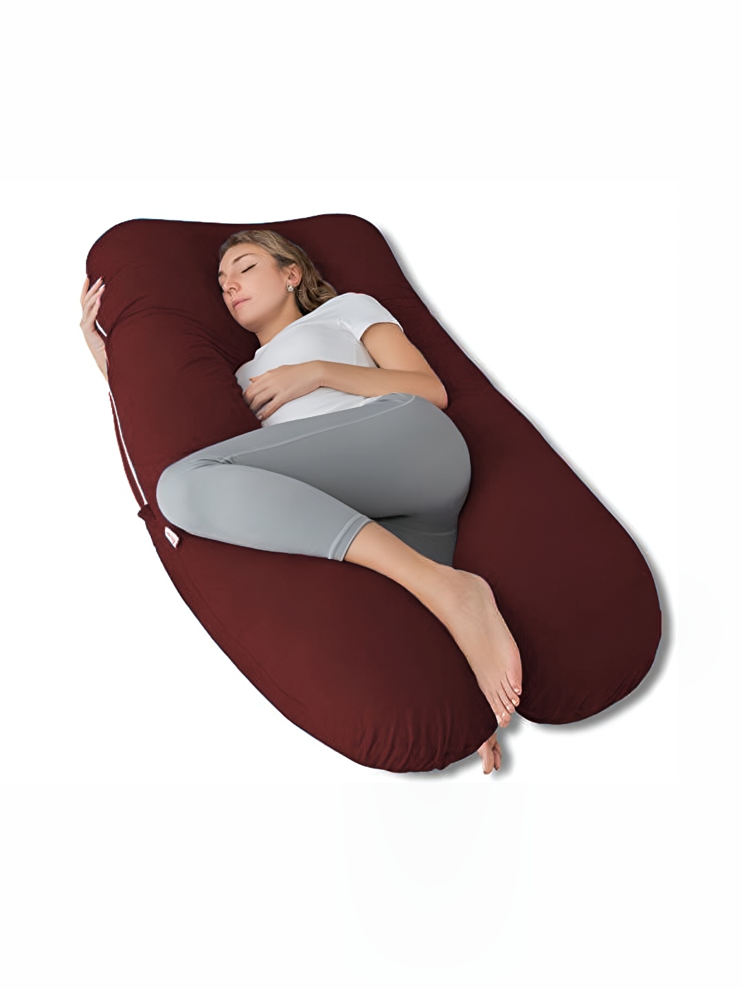 Texlux Maroon Fibre Filled Polycotton Lightweight Maternity Pillow