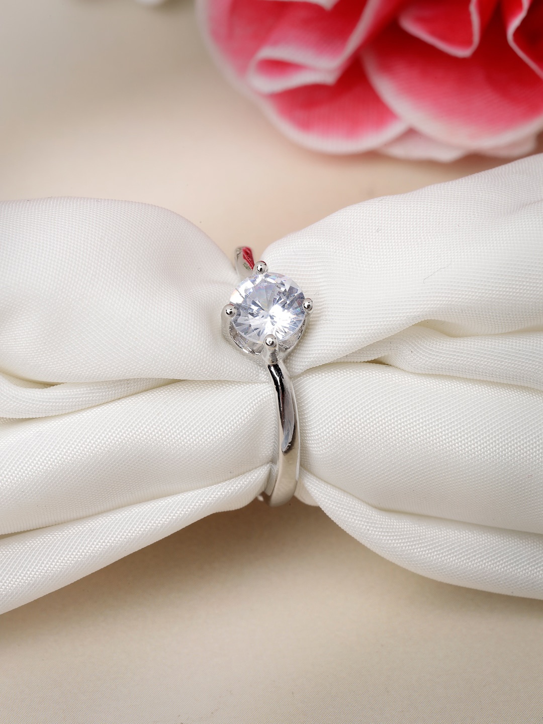 Scintillare By Sukkhi Rhodium-Plated & AD Stone-Studded Adjustable Finger Ring, Silver
Scintillare By Sukkhi Rhodium-Plated & AD Stone-Studded Adjustable Finger Ring, Silver