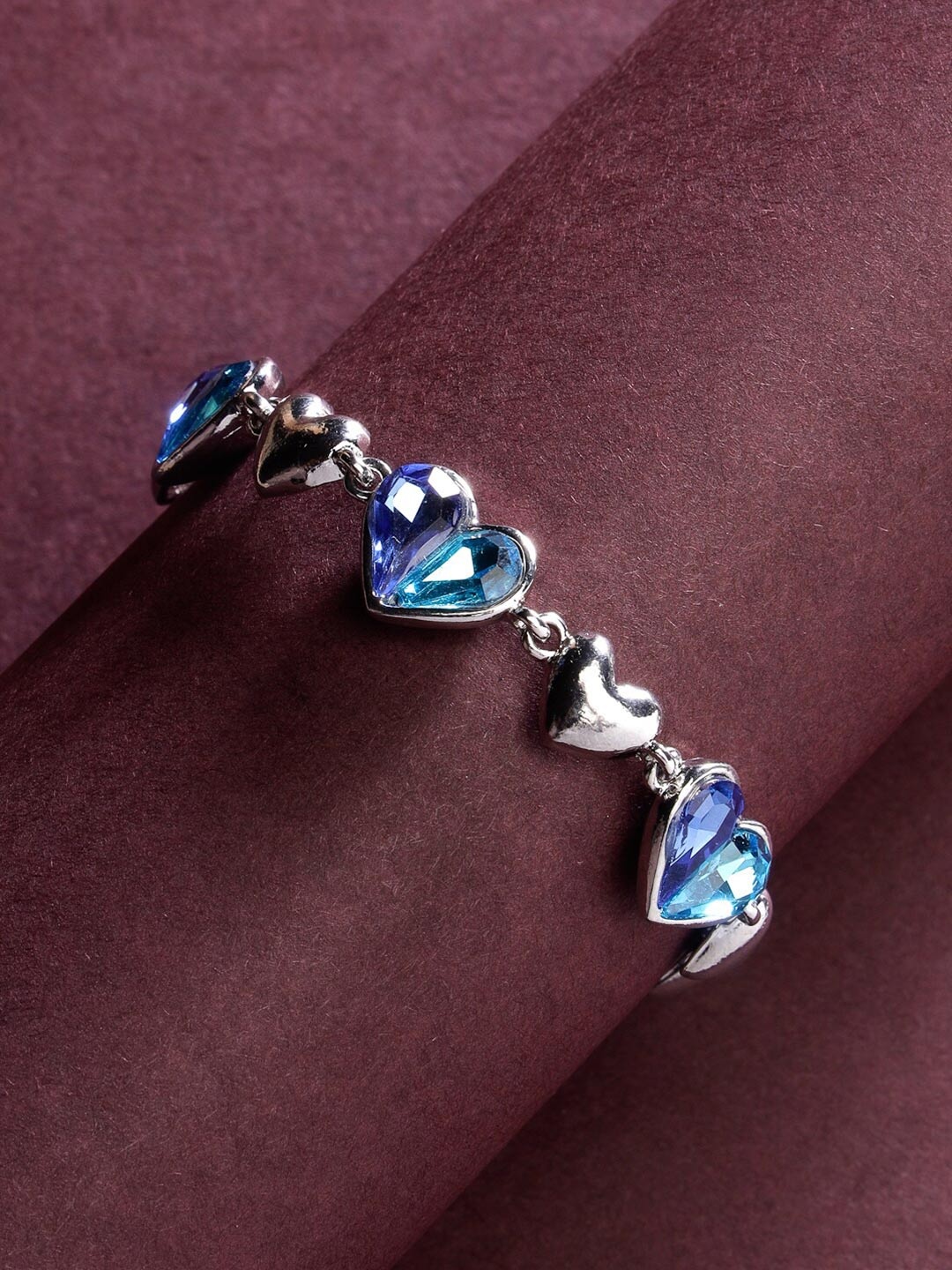 Scintillare By Sukkhi Crystals Oxidised Rhodium-Plated Charm Bracelet, Turquoise blue
Scintillare By Sukkhi Crystals Oxidised Rhodium-Plated Charm Bracelet, Turquoise blue