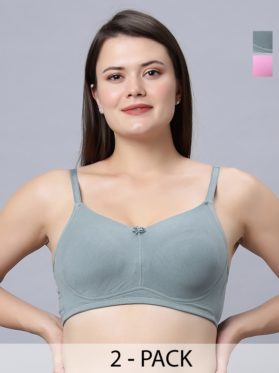 In Care Pack Of 2 Full Coverage Heavily Padded Cotton T-shirt Bras With All Day Comfort, Pink
In Care Pack Of 2 Full Coverage Heavily Padded Cotton T-shirt Bras With All Day Comfort, Pink