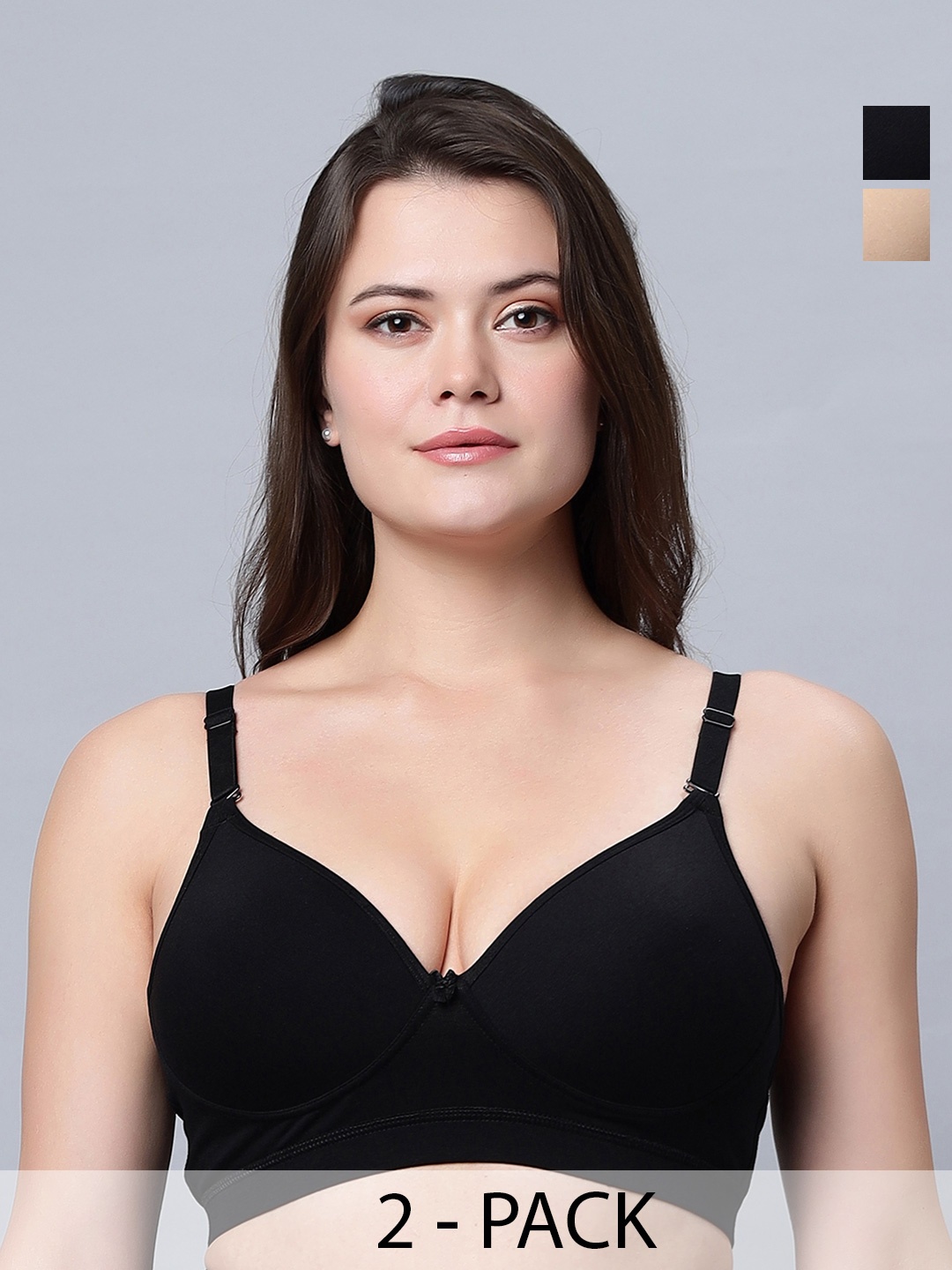 In Care Pack Of 2 Full Coverage Heavily Padded Cotton Push-Up Bras With All Day Comfort, Nude
In Care Pack Of 2 Full Coverage Heavily Padded Cotton Push-Up Bras With All Day Comfort, Nude