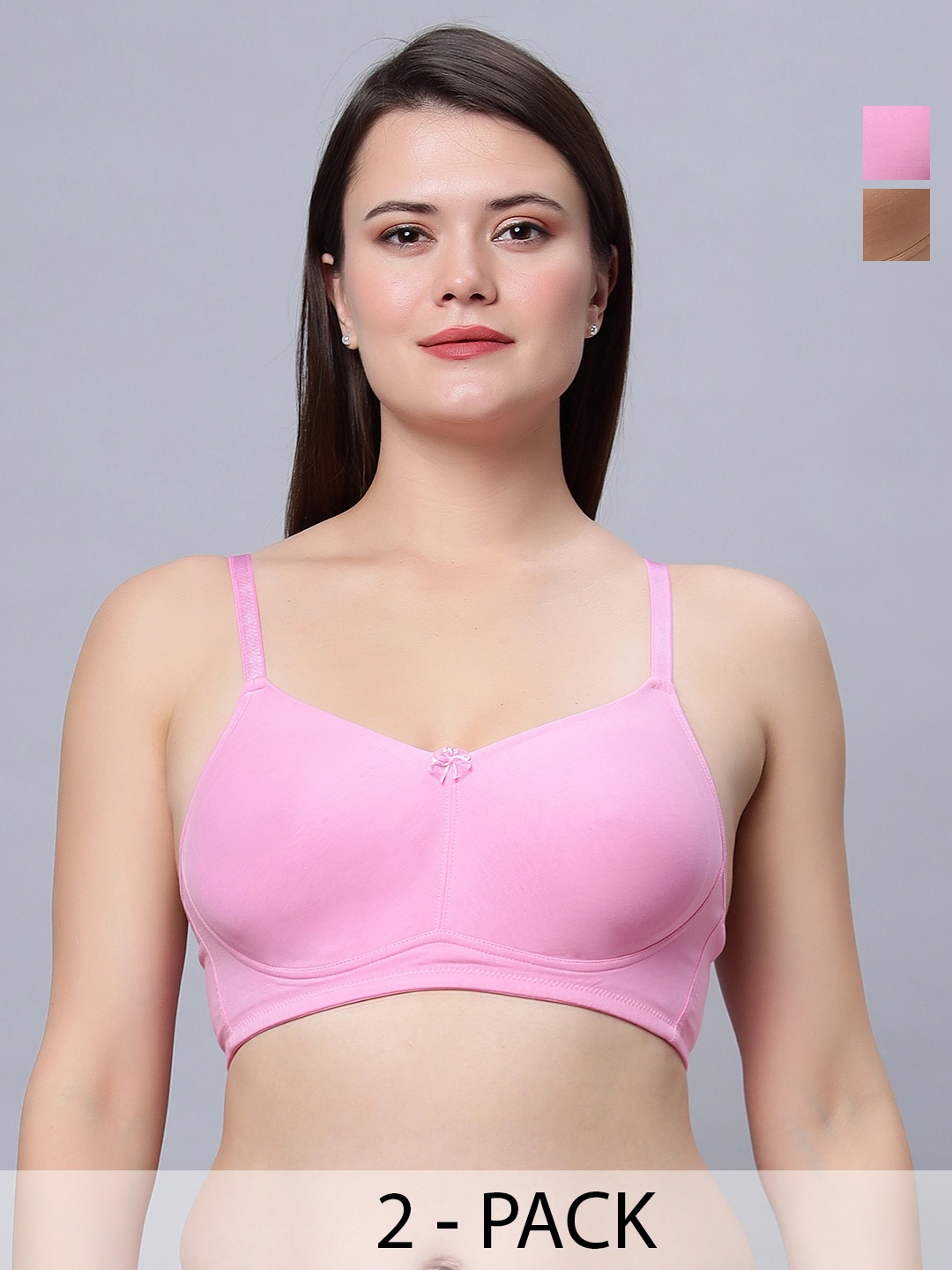 In Care Pack Of 2 Full Coverage Non Padded Pure Cotton T-shirt Bra With All Day Comfort, Brown
In Care Pack Of 2 Full Coverage Non Padded Pure Cotton T-shirt Bra With All Day Comfort, Brown