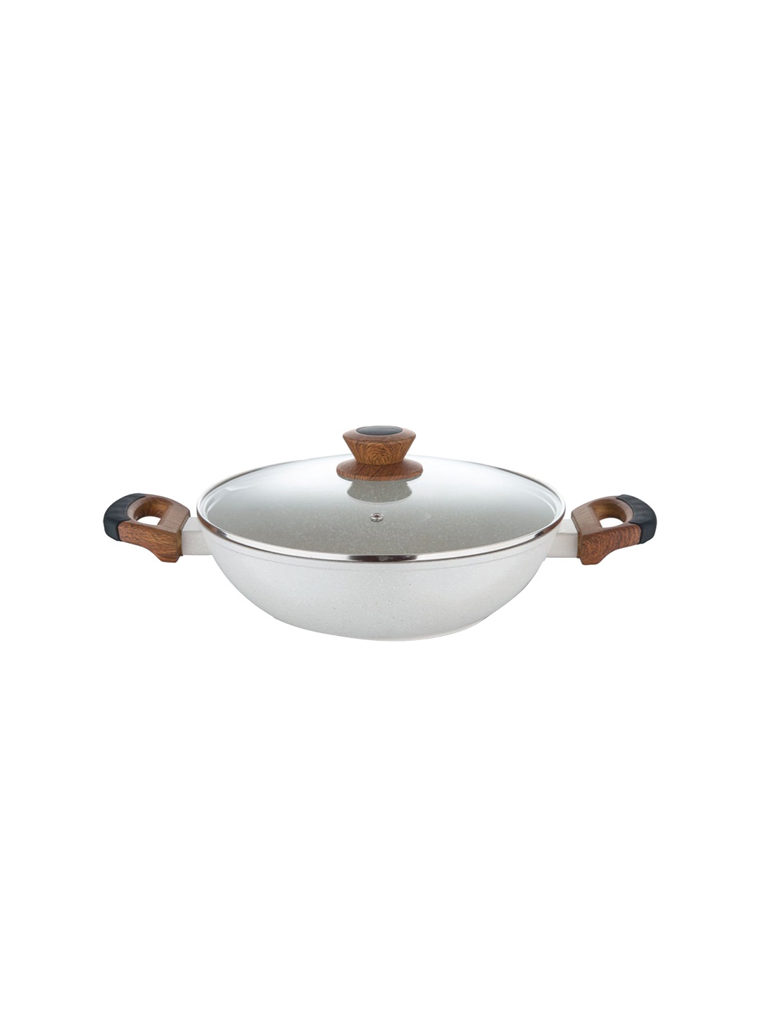 Bergner Naturally Forged Induction Bottom Aluminum Non-Stick 20cm (1.2 L) Kadai with Lid, White
Bergner Naturally Forged Induction Bottom Aluminum Non-Stick 20cm (1.2 L) Kadai with Lid, White