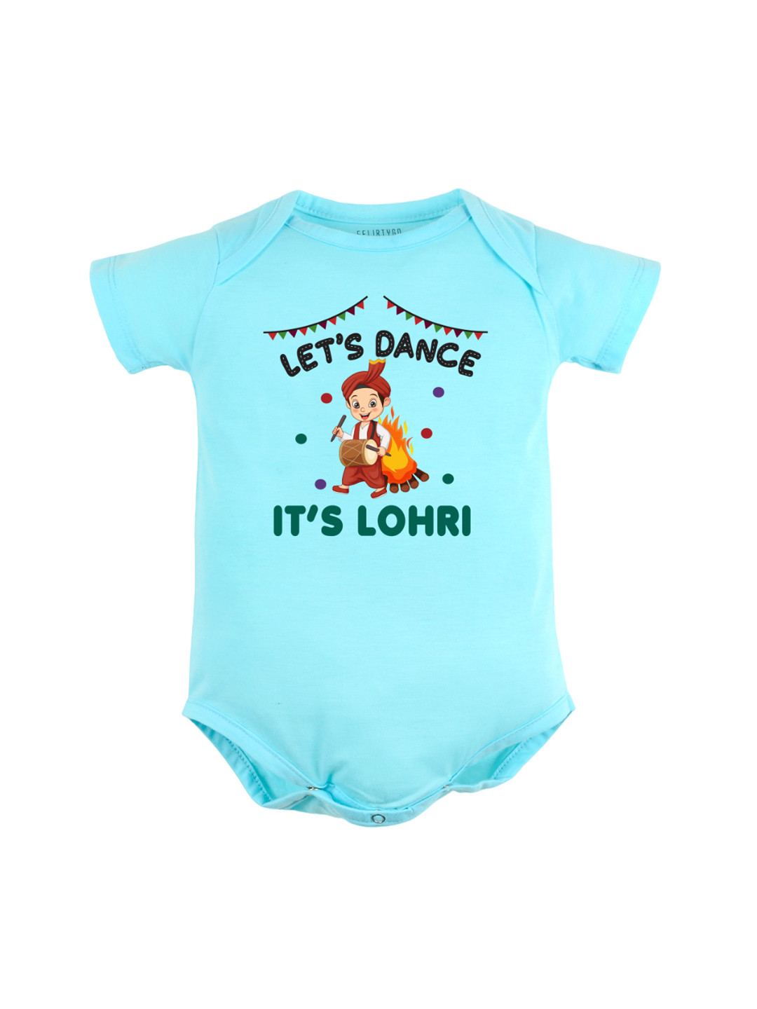 FFLIRTYGO Infant Kids Lohri Celebrations Printed Pure Cotton Bodysuit, Turquoise blue
FFLIRTYGO Infant Kids Lohri Celebrations Printed Pure Cotton Bodysuit, Turquoise blue