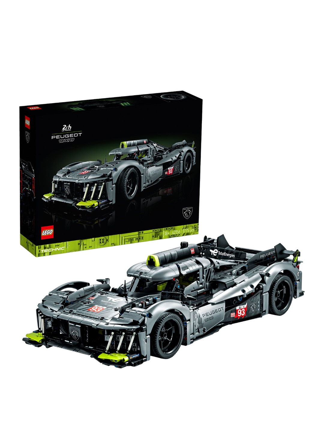 LEGO Technic PEUGEOT 9X8 24H Le Mans Hybrid Hypercar 1775 Pieces Construction Toy, Black
LEGO Technic PEUGEOT 9X8 24H Le Mans Hybrid Hypercar 1775 Pieces Construction Toy, Black