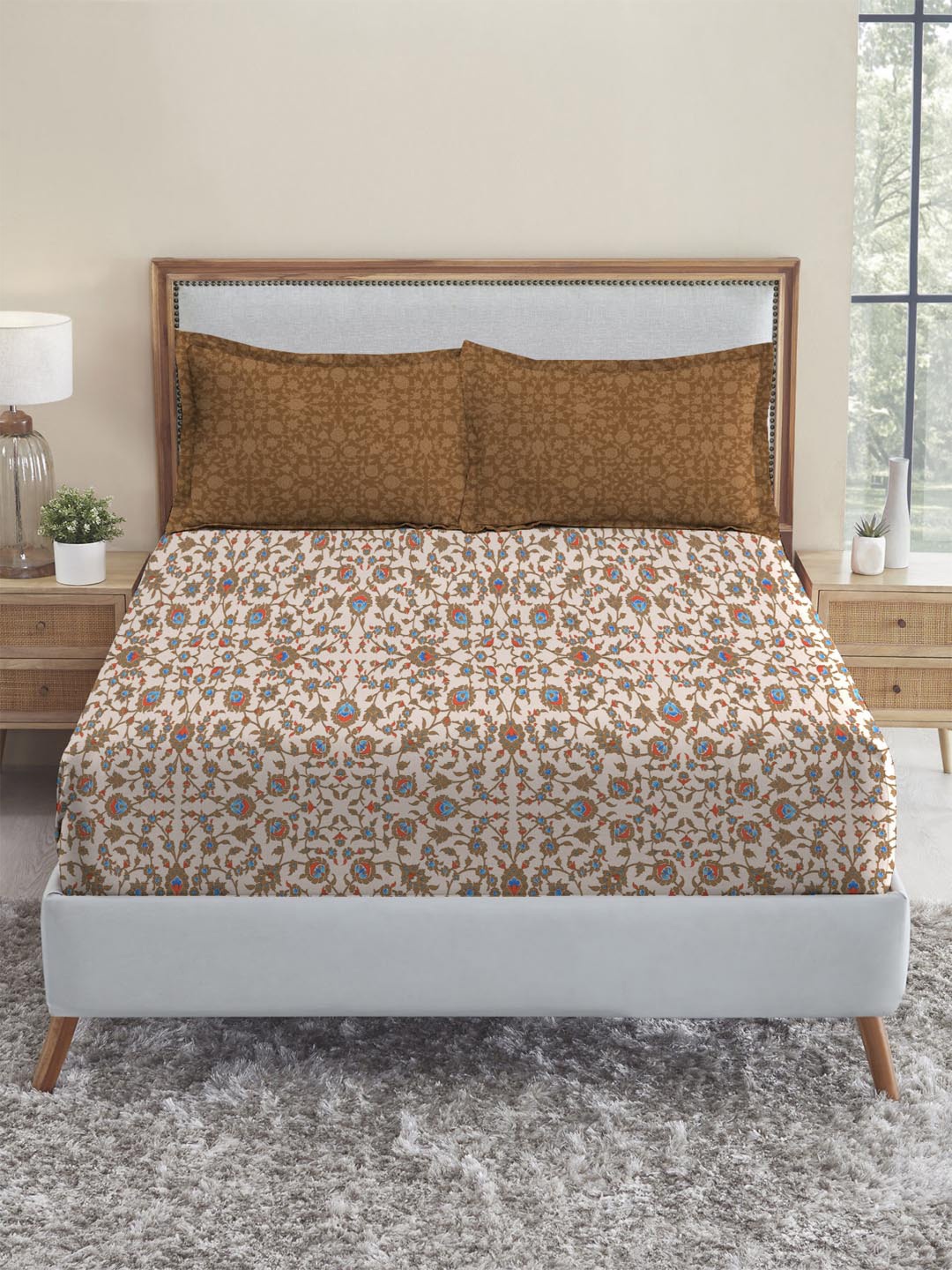 MYTRIDENT Classic Amber Urban Comfort Flat 144TC Queen 1Bedsheet with 2 Pillow Covers, Brown
MYTRIDENT Classic Amber Urban Comfort Flat 144TC Queen 1Bedsheet with 2 Pillow Covers, Brown