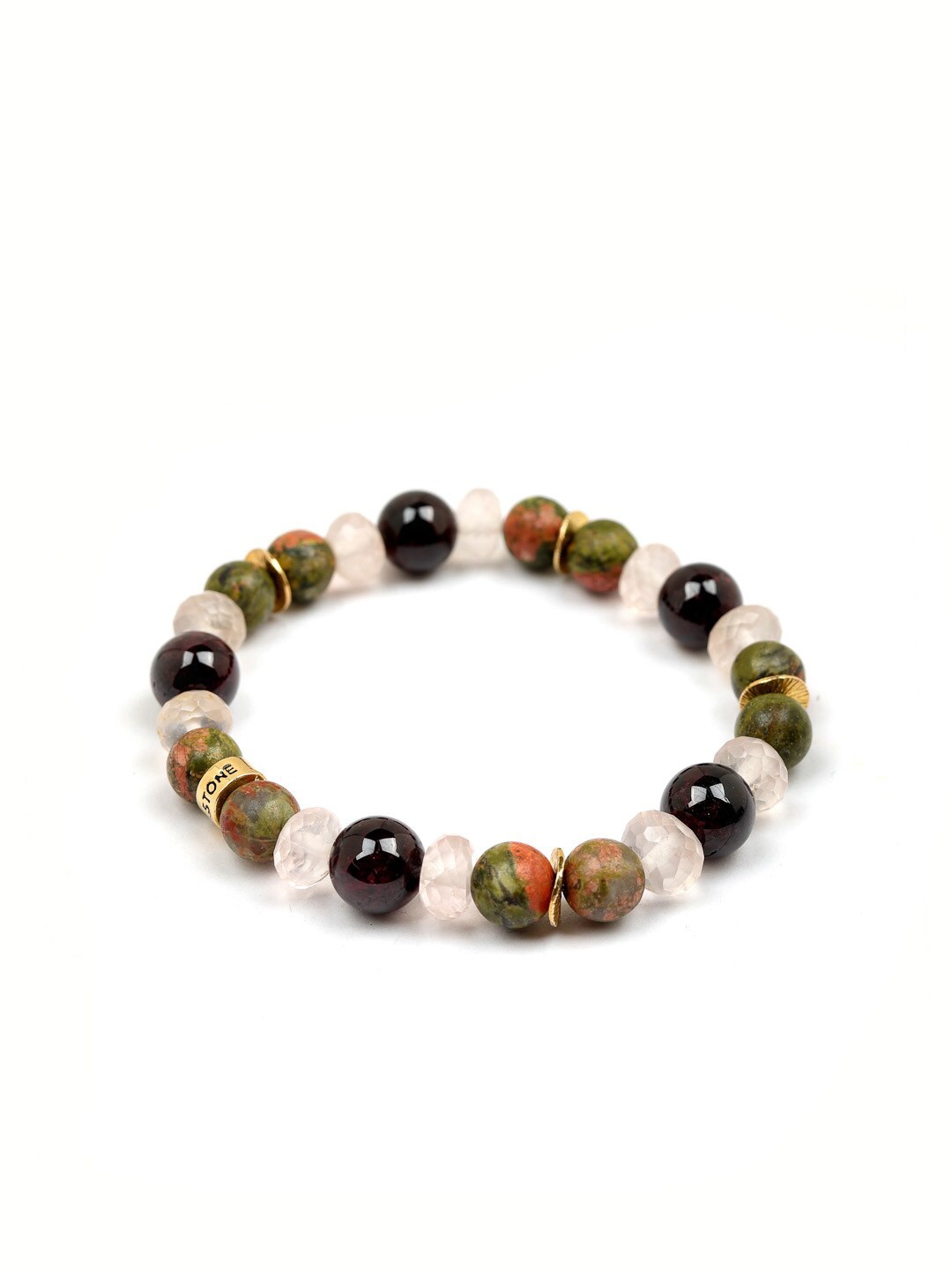 Stone Story By Shruti Sterling Silver Garnet Gold-Plated Elasticated Bracelet, Brown
Stone Story By Shruti Sterling Silver Garnet Gold-Plated Elasticated Bracelet, Brown