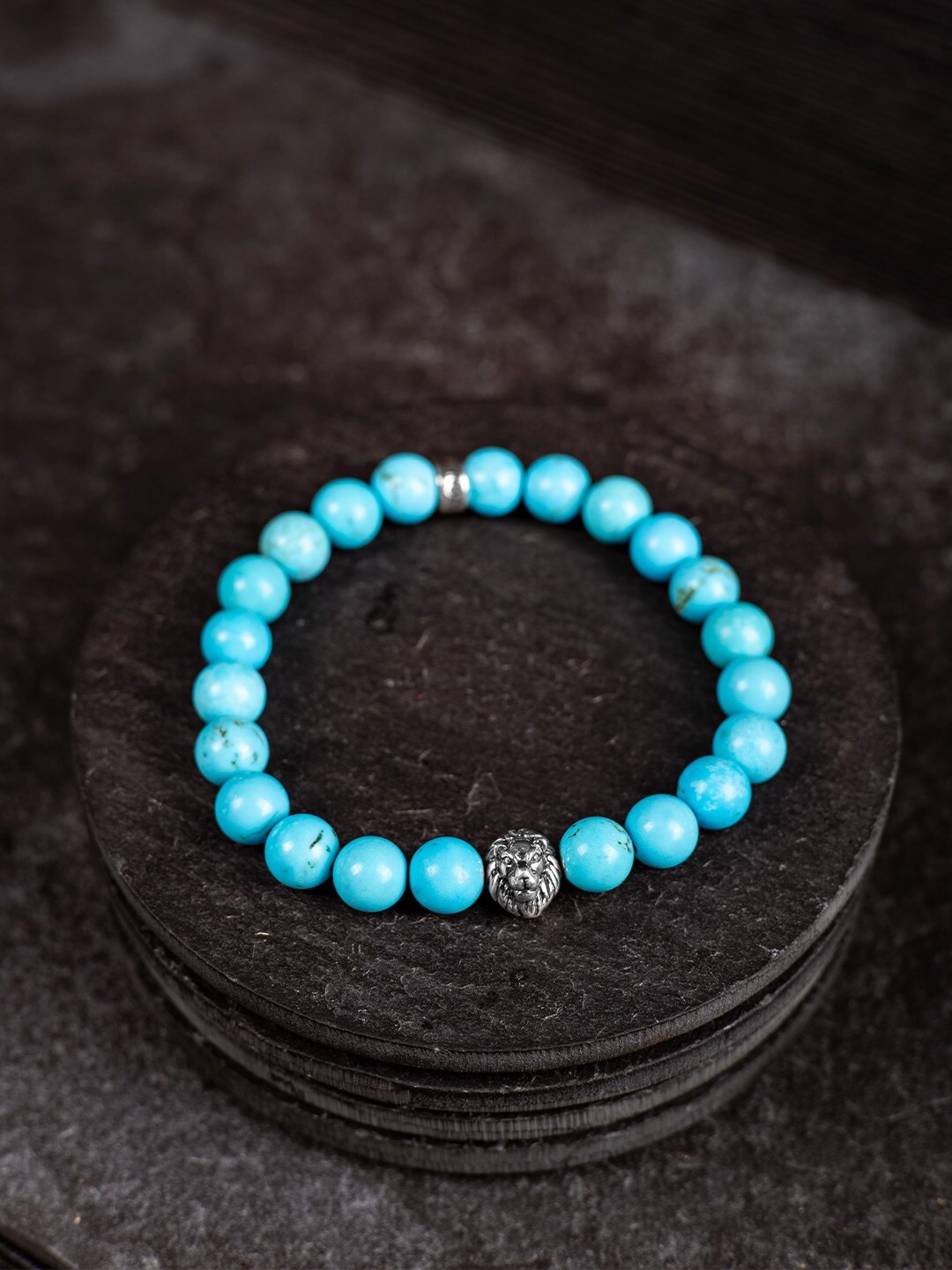 Stone Story By Shruti Men Gold-Plated Beaded Sterling Silver Charm Bracelet
Stone Story By Shruti Men Gold-Plated Beaded Sterling Silver Charm Bracelet