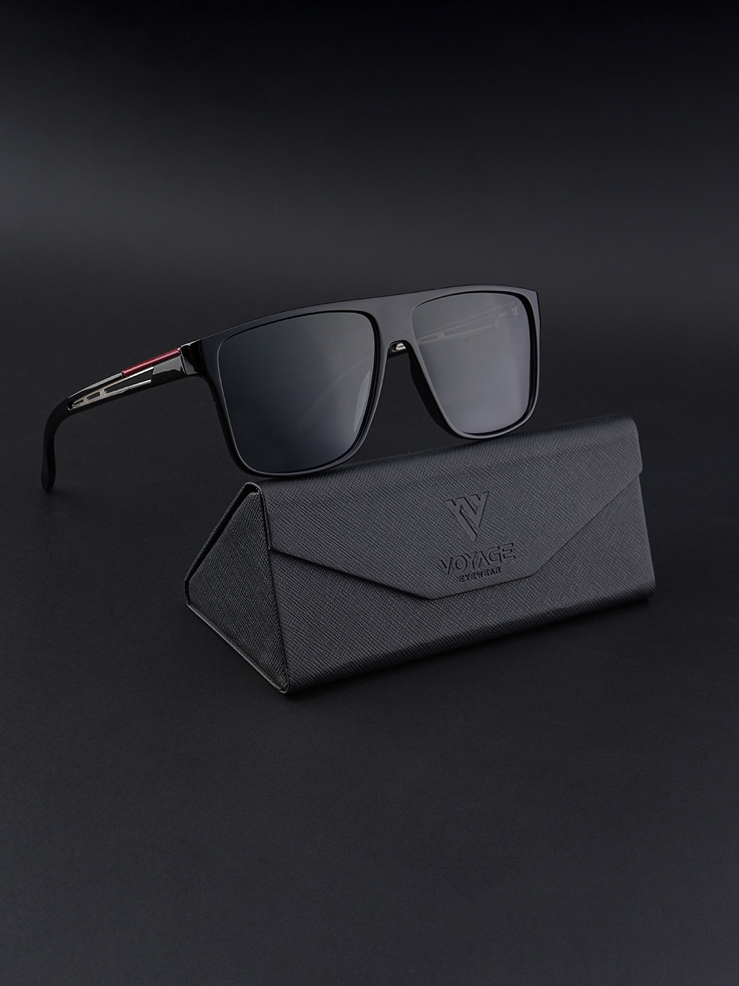 Voyage Unisex Black Lens & Black Wayfarer Sunglasses with Polarised and UV Protected Lens
Voyage Unisex Black Lens & Black Wayfarer Sunglasses with Polarised and UV Protected Lens