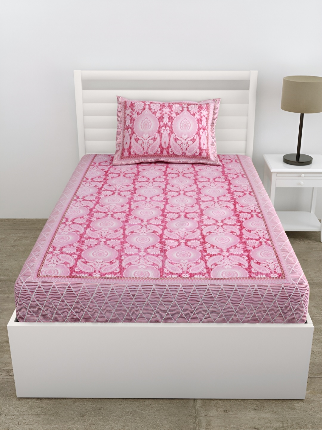 DOLLIFI Pink & White Floral Printed Cotton 180 TC Single Bedsheet With 1 Pillow Cover
DOLLIFI Pink & White Floral Printed Cotton 180 TC Single Bedsheet With 1 Pillow Cover