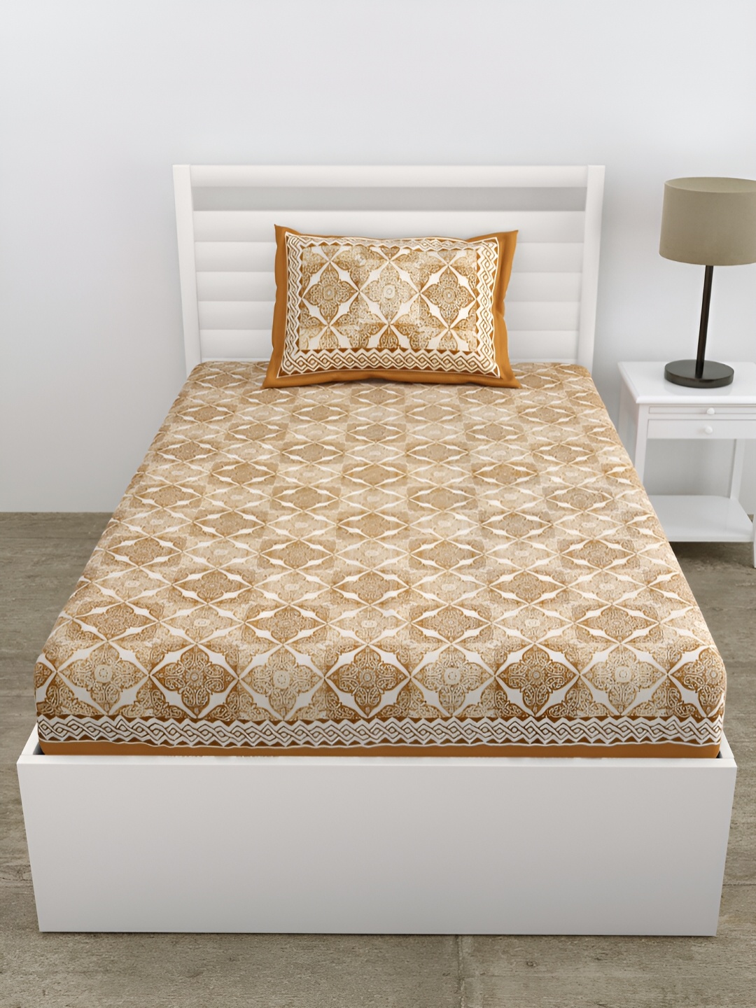 DOLLIFI Mustard & White Floral Printed Cotton 180 TC Single Bedsheet With 1 Pillow Cover
DOLLIFI Mustard & White Floral Printed Cotton 180 TC Single Bedsheet With 1 Pillow Cover