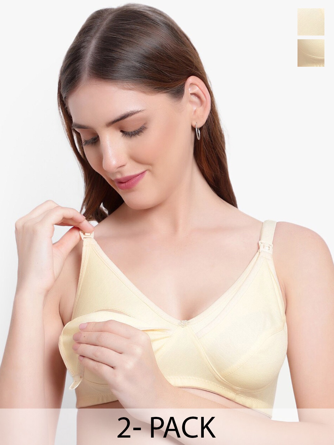 Bruchi CLUB Pack Of 2 Medium Coverage Non Padded Maternity Bra With All Day Comfort, Cream
Bruchi CLUB Pack Of 2 Medium Coverage Non Padded Maternity Bra With All Day Comfort, Cream