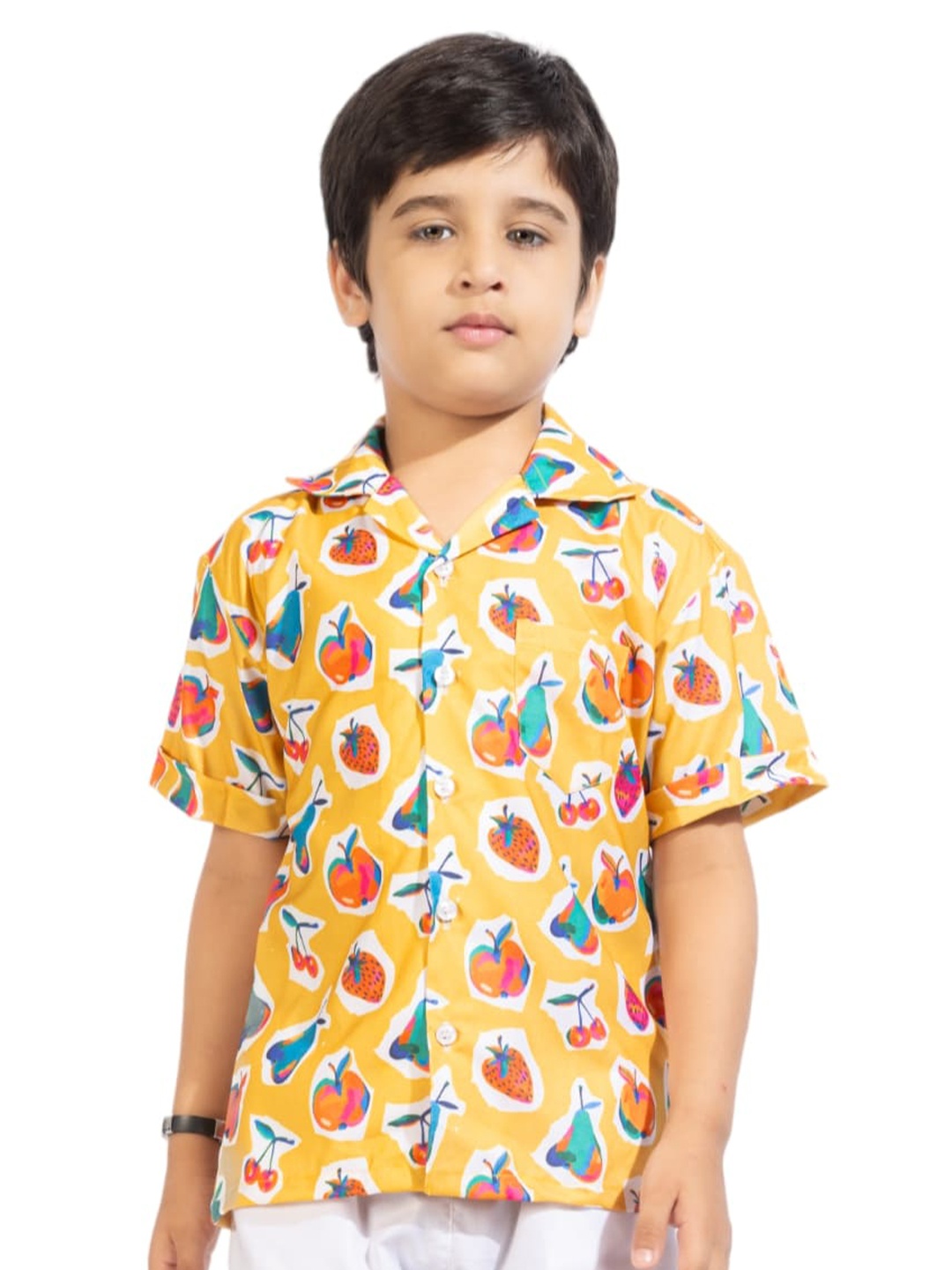 BAESD Boys Conversational Printed Short Sleeves Comfort Cotton Shirt With Shorts, Yellow
BAESD Boys Conversational Printed Short Sleeves Comfort Cotton Shirt With Shorts, Yellow