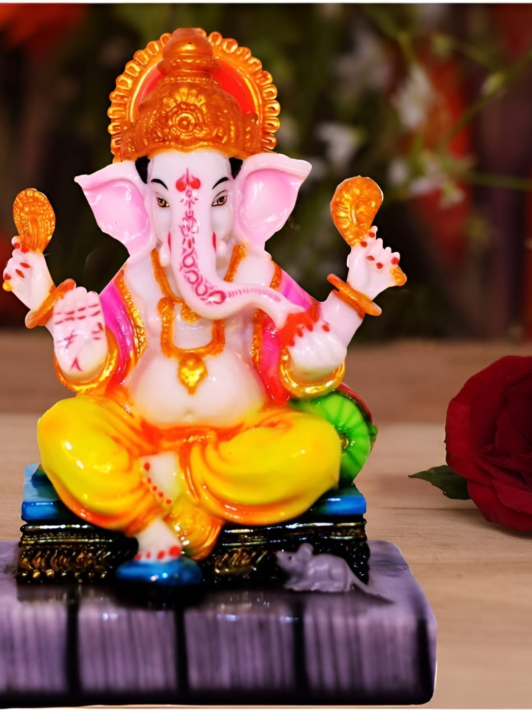 krishnagallery1 Pink & Gold Toned Marble Lord Ganesh Statue Murti Decorative Showpiece
krishnagallery1 Pink & Gold Toned Marble Lord Ganesh Statue Murti Decorative Showpiece