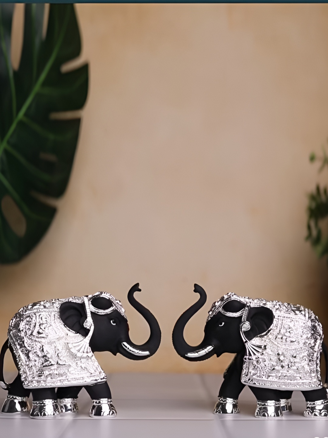 krishnagallery1 Black & Silver Toned Beautifull Elephant Statue Pair Animals Showpiece
krishnagallery1 Black & Silver Toned Beautifull Elephant Statue Pair Animals Showpiece