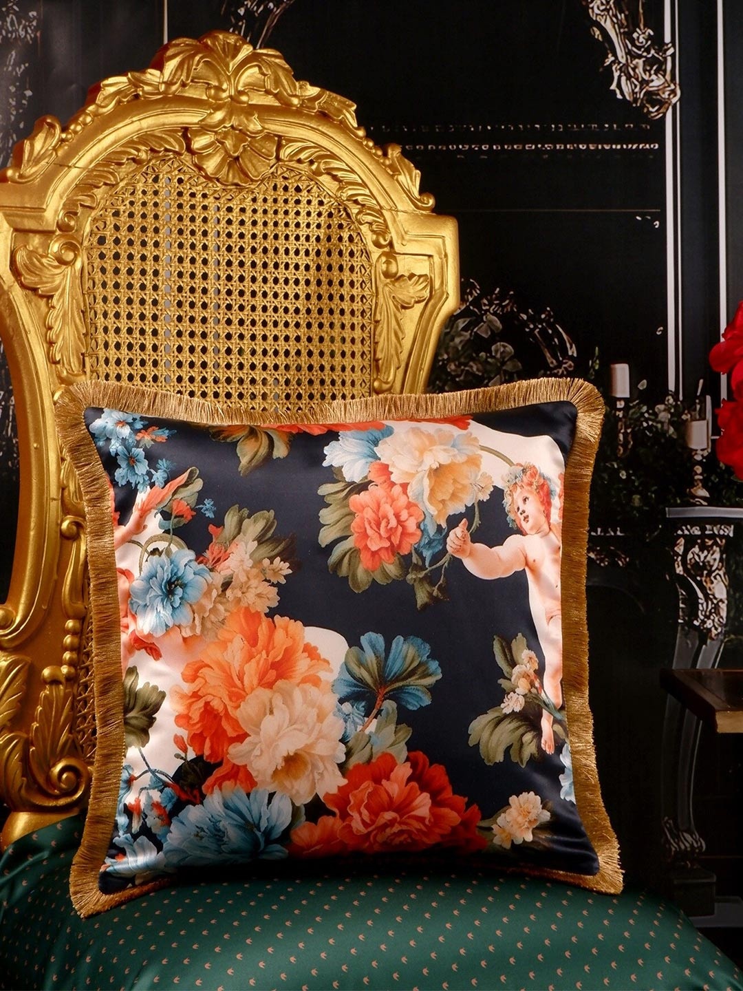 THE WHITE INK DECOR Tropical Elegence Blue & Green Floral Satin Square Cushion Covers
THE WHITE INK DECOR Tropical Elegence Blue & Green Floral Satin Square Cushion Covers