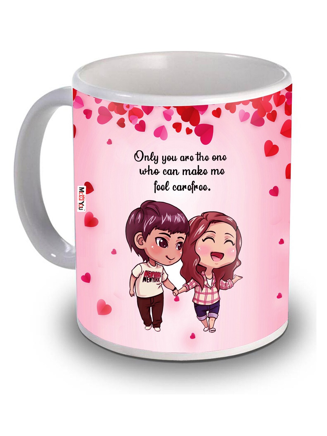 ME & YOU Pink & White Dishwasher and Microwave Safe Printed Ceramic Glossy Mug 320 ML
ME & YOU Pink & White Dishwasher and Microwave Safe Printed Ceramic Glossy Mug 320 ML