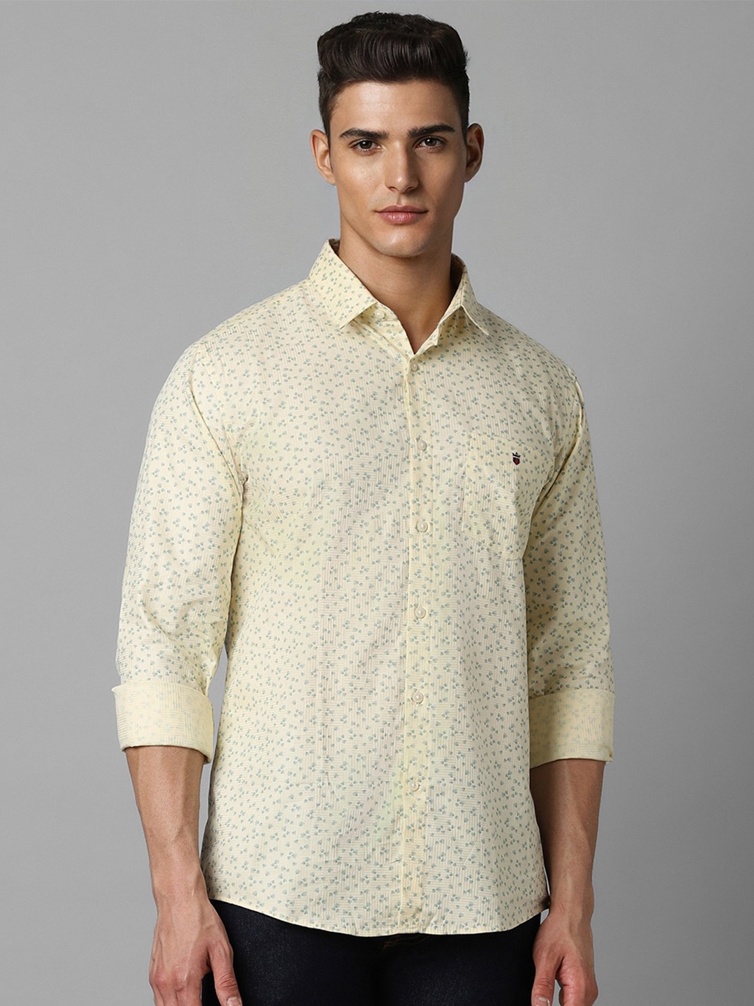 Louis Philippe Sport Micro Ditsy Spread Collar Chest Pocket Cotton Slim Fit Casual Shirt, Yellow
Louis Philippe Sport Micro Ditsy Spread Collar Chest Pocket Cotton Slim Fit Casual Shirt, Yellow