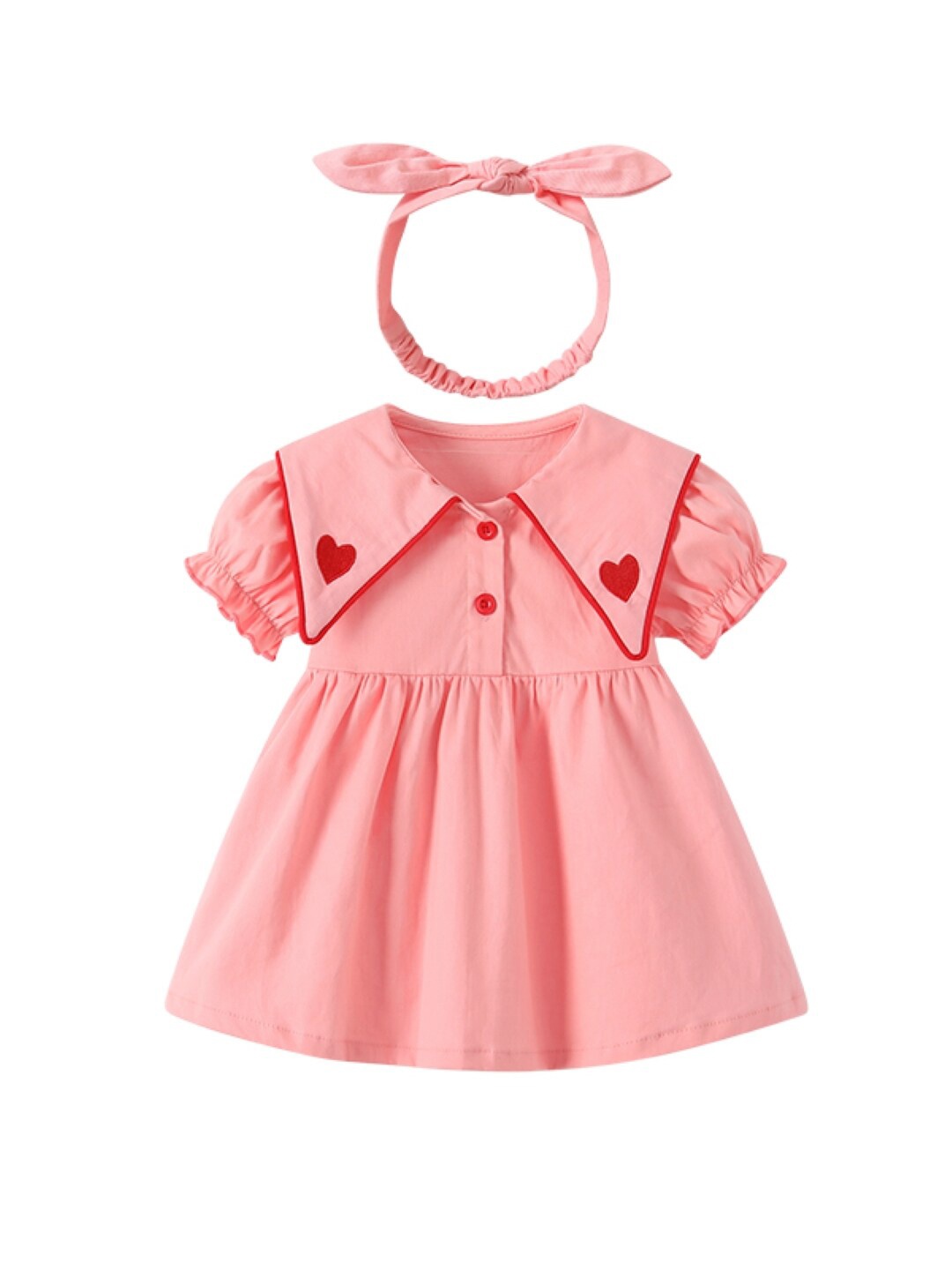 StyleCast Girls Embroidered Spread Collar Knee Puff Sleeves Length Cotton A Line Dress, Pink
StyleCast Girls Embroidered Spread Collar Knee Puff Sleeves Length Cotton A Line Dress, Pink