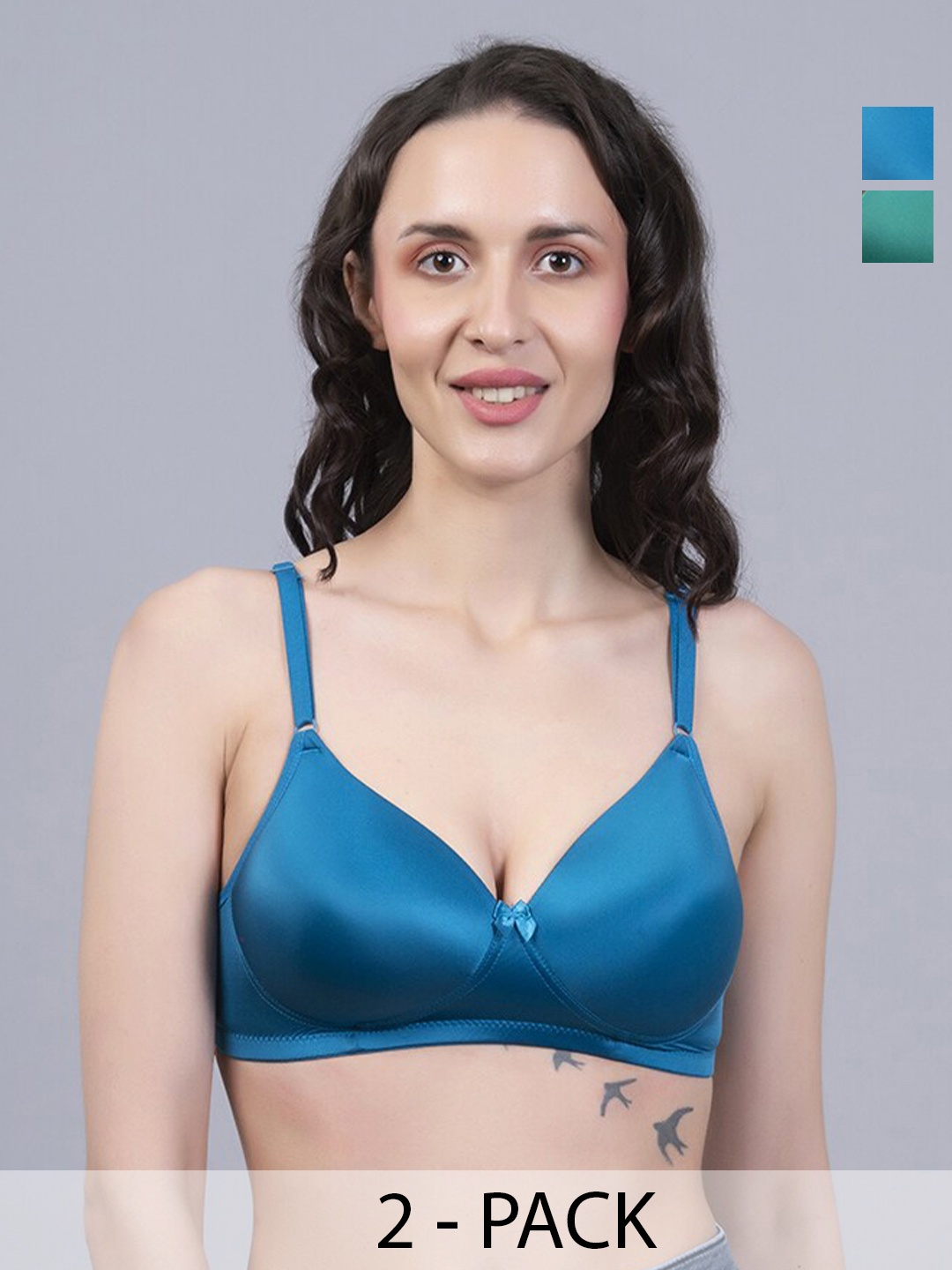 NIGHTHOPE Pack Of 2 Full Coverage Lightly Padded Everyday Bra With All Day Comfort, Green
NIGHTHOPE Pack Of 2 Full Coverage Lightly Padded Everyday Bra With All Day Comfort, Green