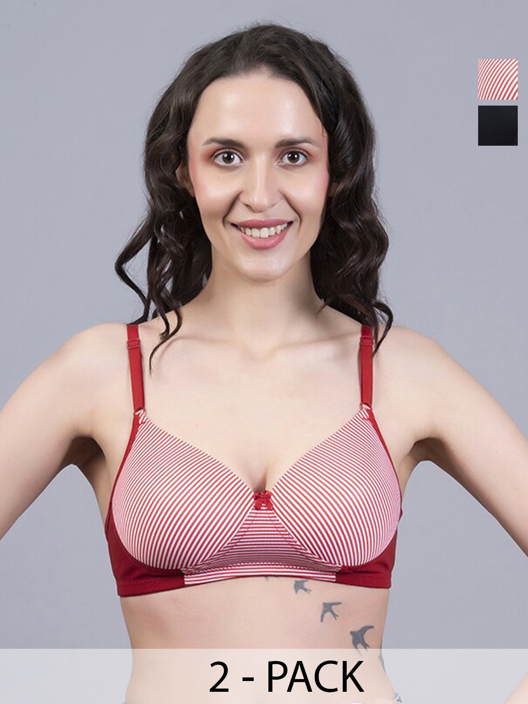 NIGHTHOPE Pack of 2 Full Coverage Underwired Lightly Padded Bra with All Day Comfort, Red
NIGHTHOPE Pack of 2 Full Coverage Underwired Lightly Padded Bra with All Day Comfort, Red