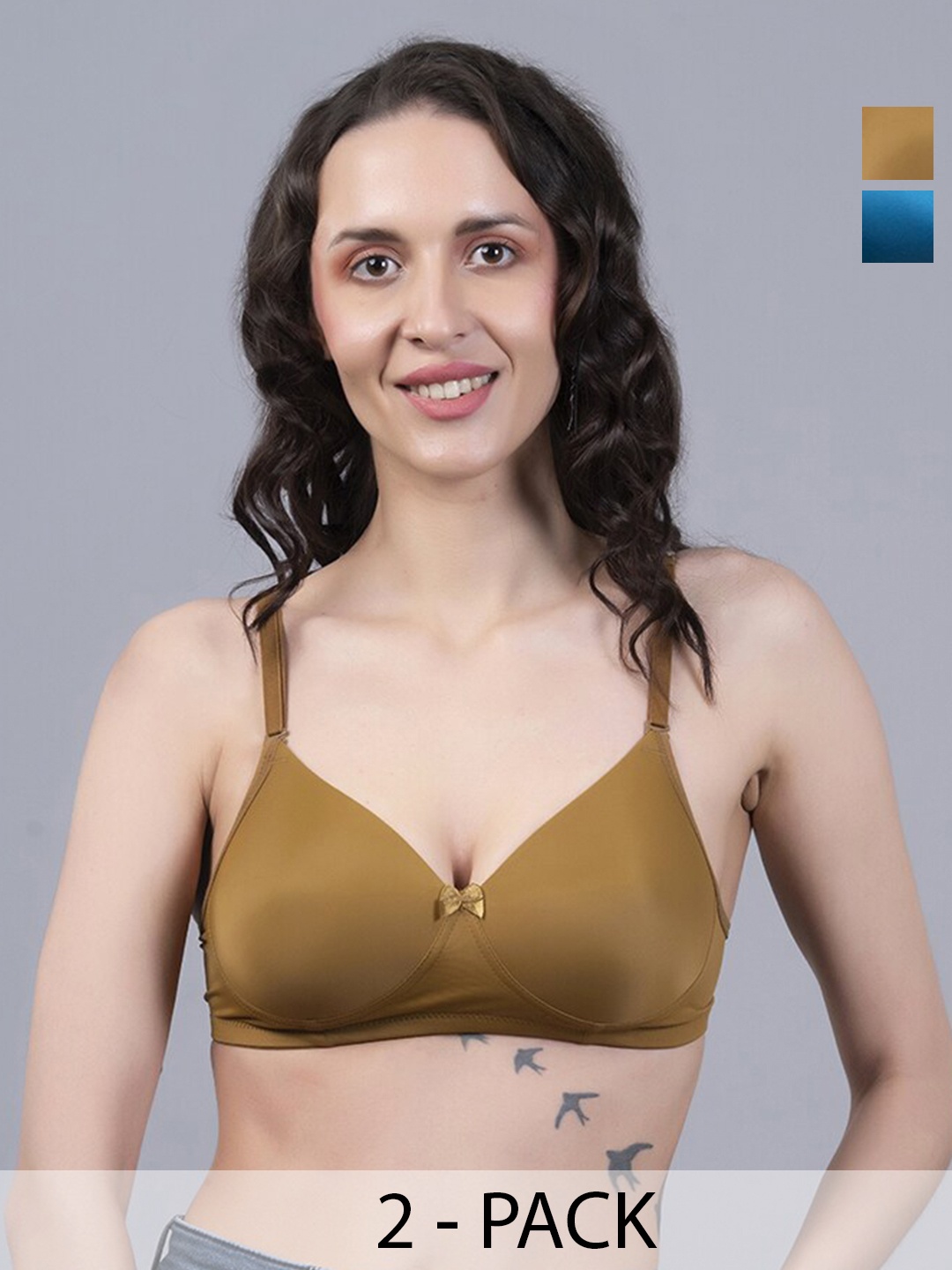NIGHTHOPE Pack Of 2 Full Coverage Lightly Padded Everyday Bra With All Day Comfort, Olive
NIGHTHOPE Pack Of 2 Full Coverage Lightly Padded Everyday Bra With All Day Comfort, Olive