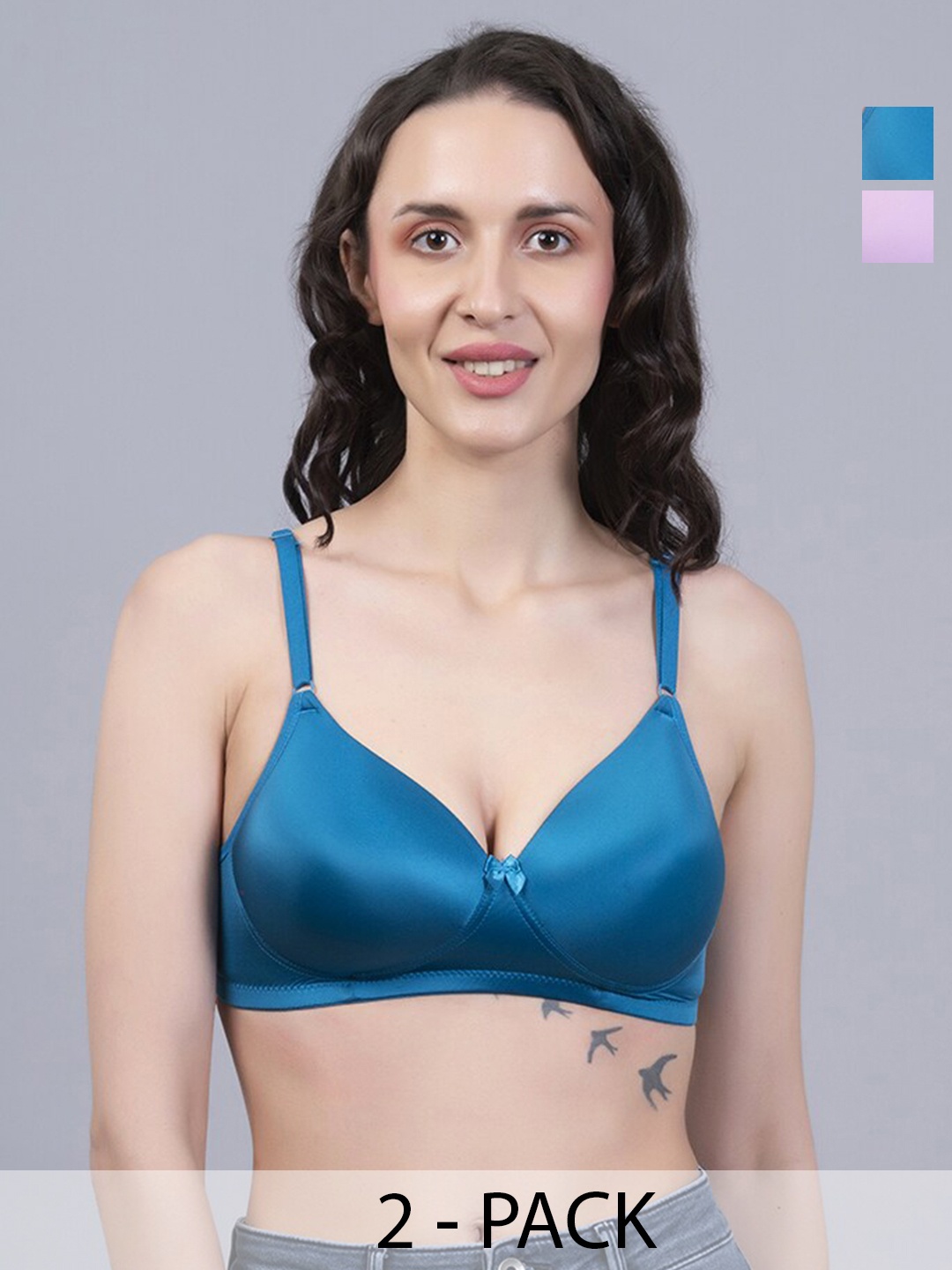 NIGHTHOPE Pack Of 2 Medium Coverage Underwired Lightly Padded Bra With All Day Comfort, Lavender
NIGHTHOPE Pack Of 2 Medium Coverage Underwired Lightly Padded Bra With All Day Comfort, Lavender
