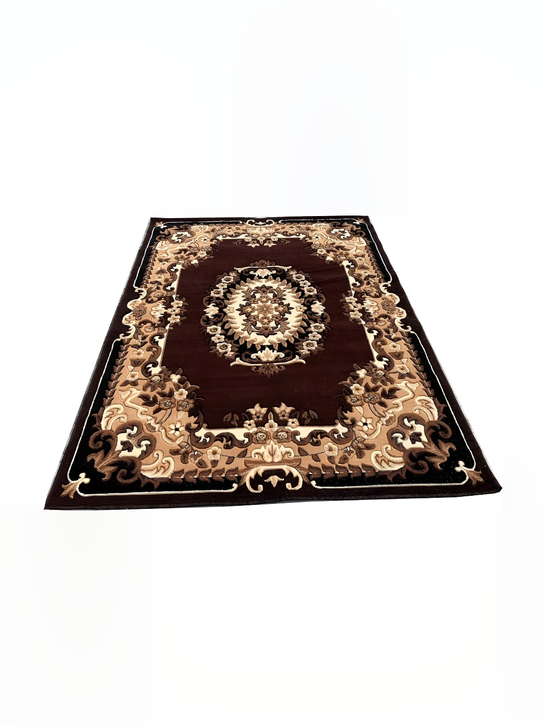 Asad Emporium Rugs Brown & Beige Floral No Shredding Carpet